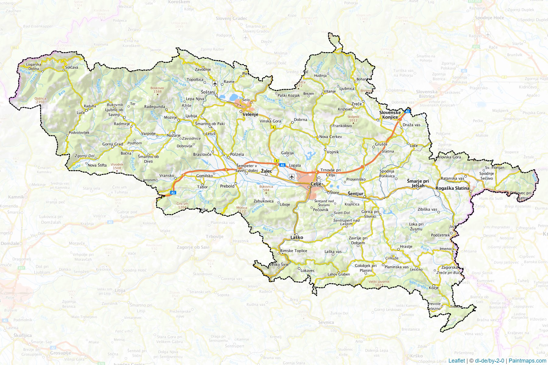 Muestras de recorte de mapas Savinjska (Eslovenia)-1