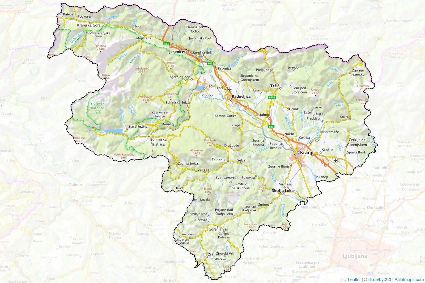 Upper Carniola (Slovenia) Map Cropping Samples-1