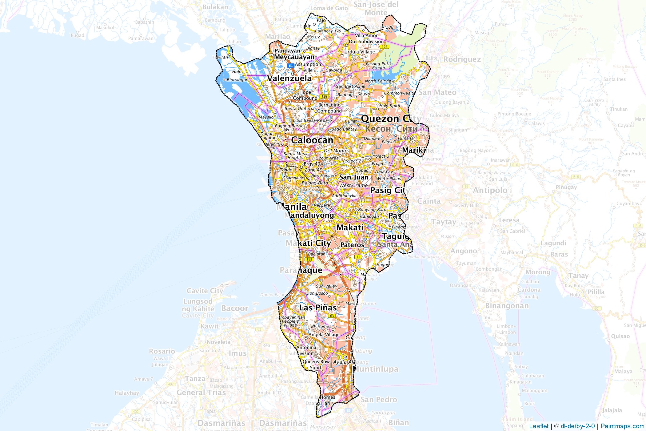 National Capital District (Philippines) Map Cropping Samples-1