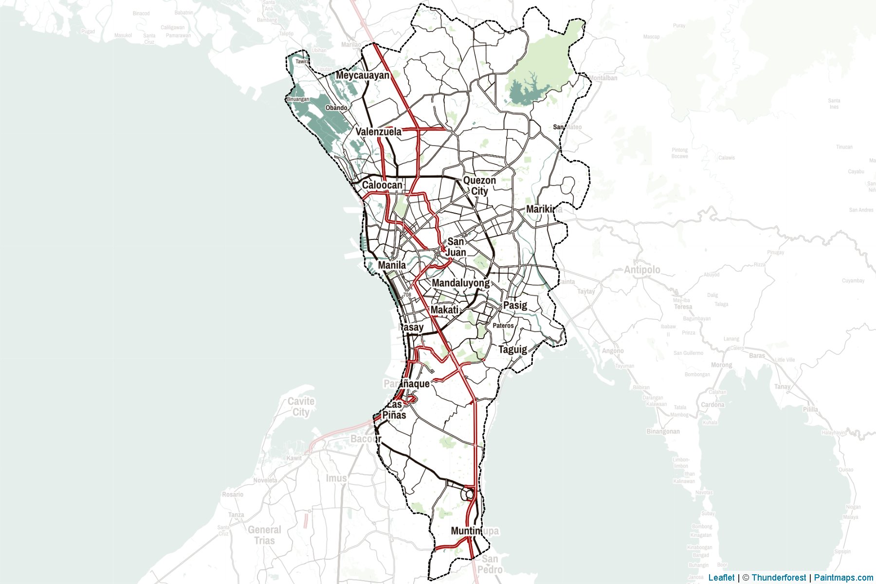 National Capital District (Philippines) Map Cropping Samples-2