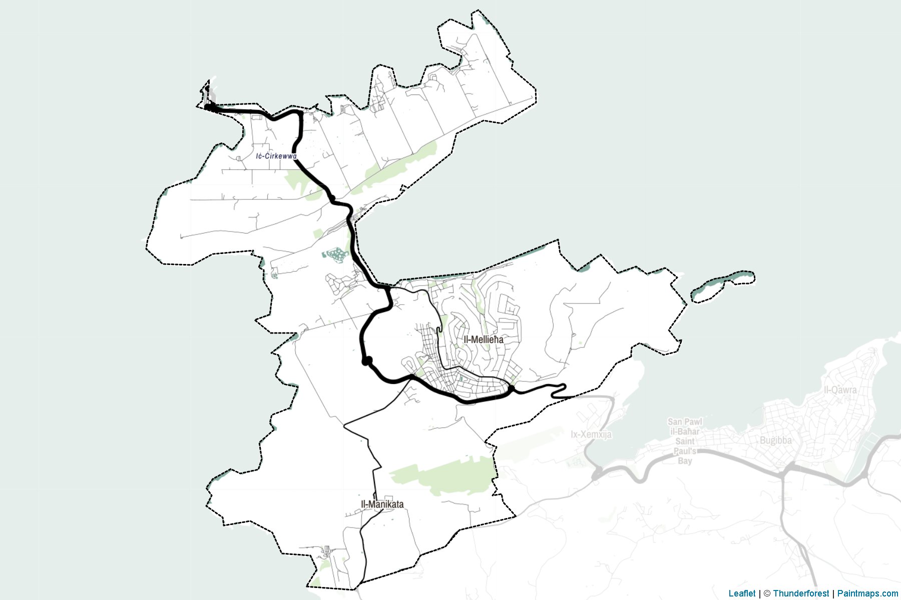 Muestras de recorte de mapas Mellieha (Malta)-2