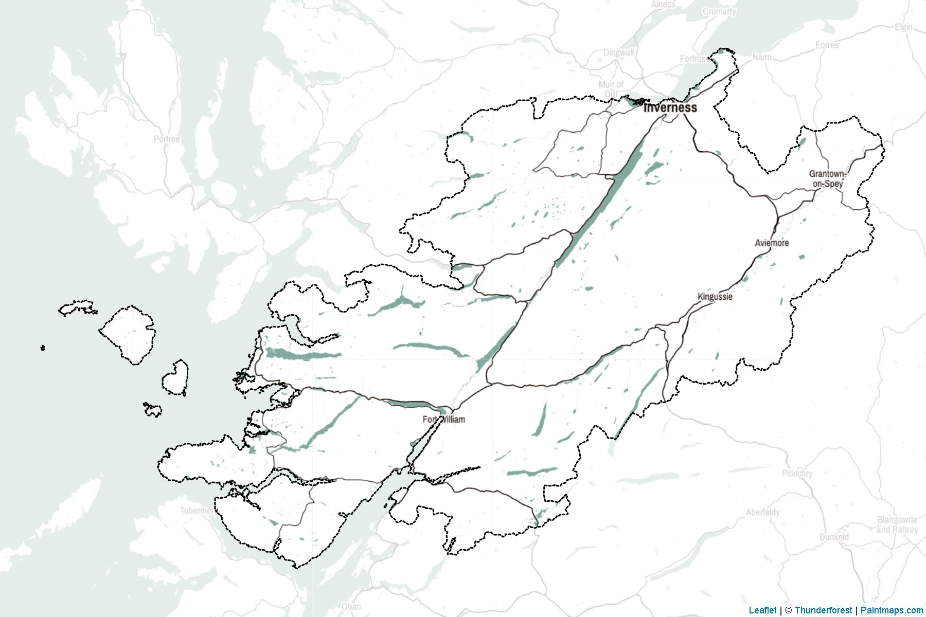 Muestras de recorte de mapas Inverness (Scotland)-2