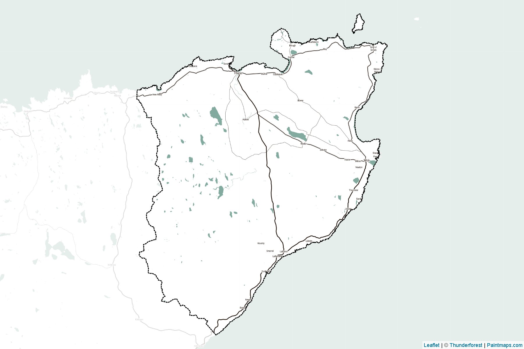 Caithness (Scotland) Map Cropping Samples-2