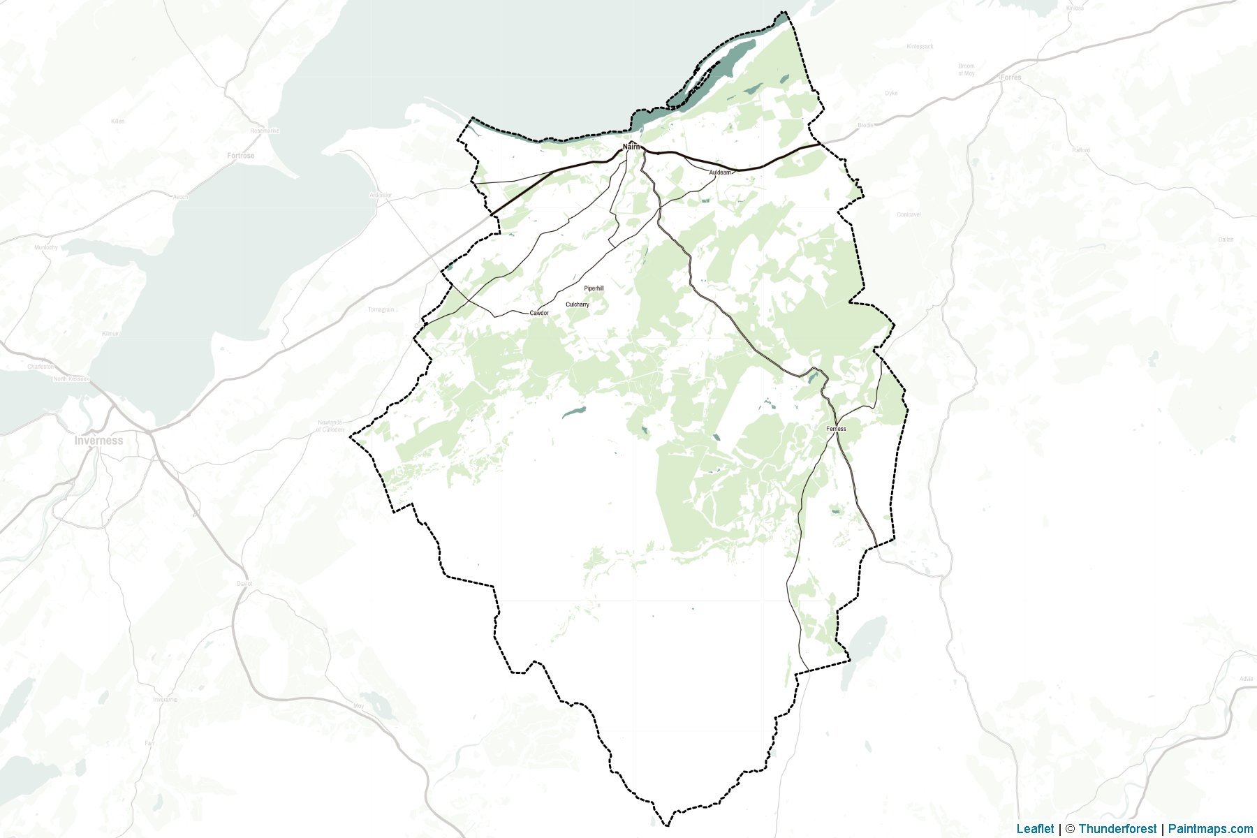 Nairn (Scotland) Map Cropping Samples-2