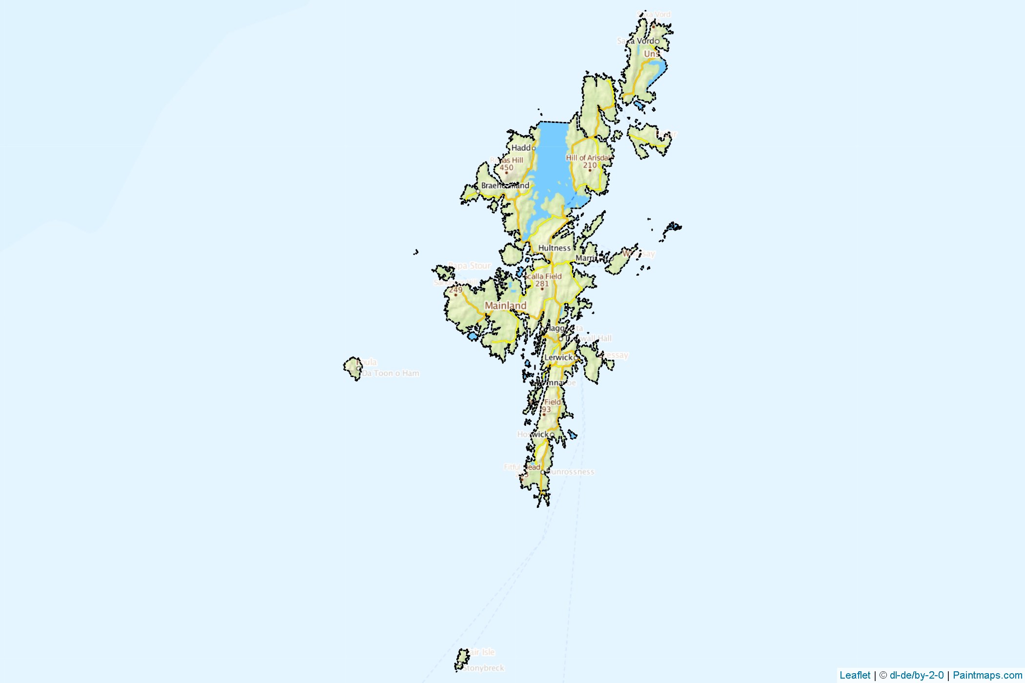 Shetland (Scotland) Map Cropping Samples-1