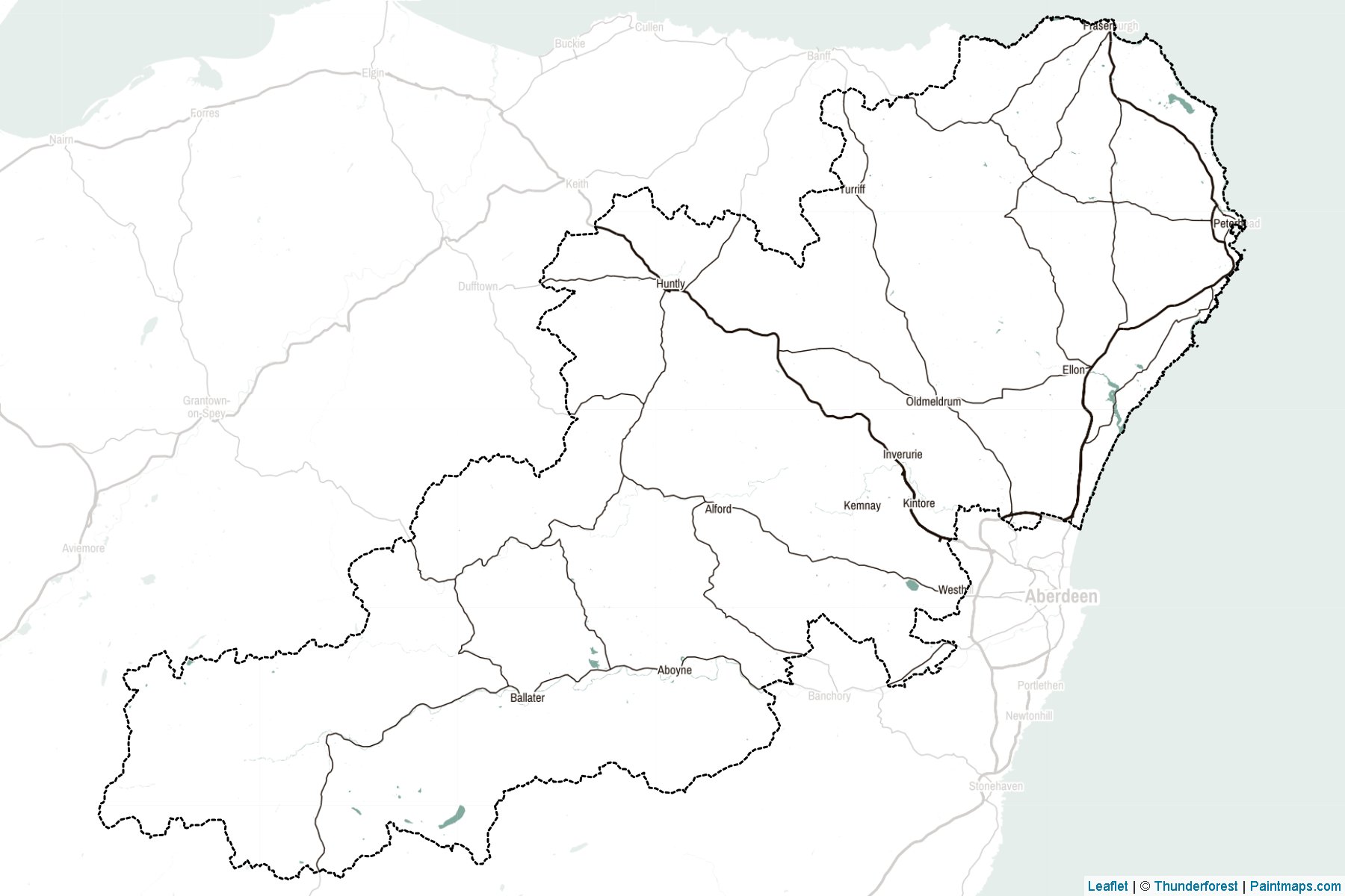 Aberdeenshire (İskoçya) Haritası Örnekleri-2