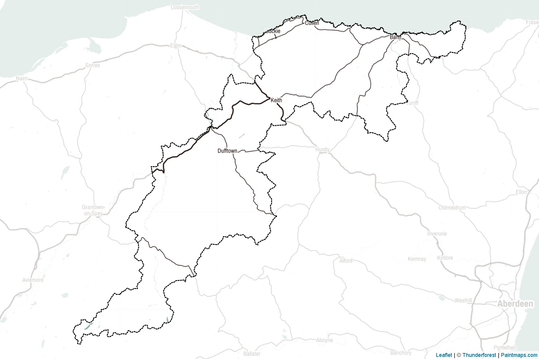 Banffshire (Scotland) Map Cropping Samples-2