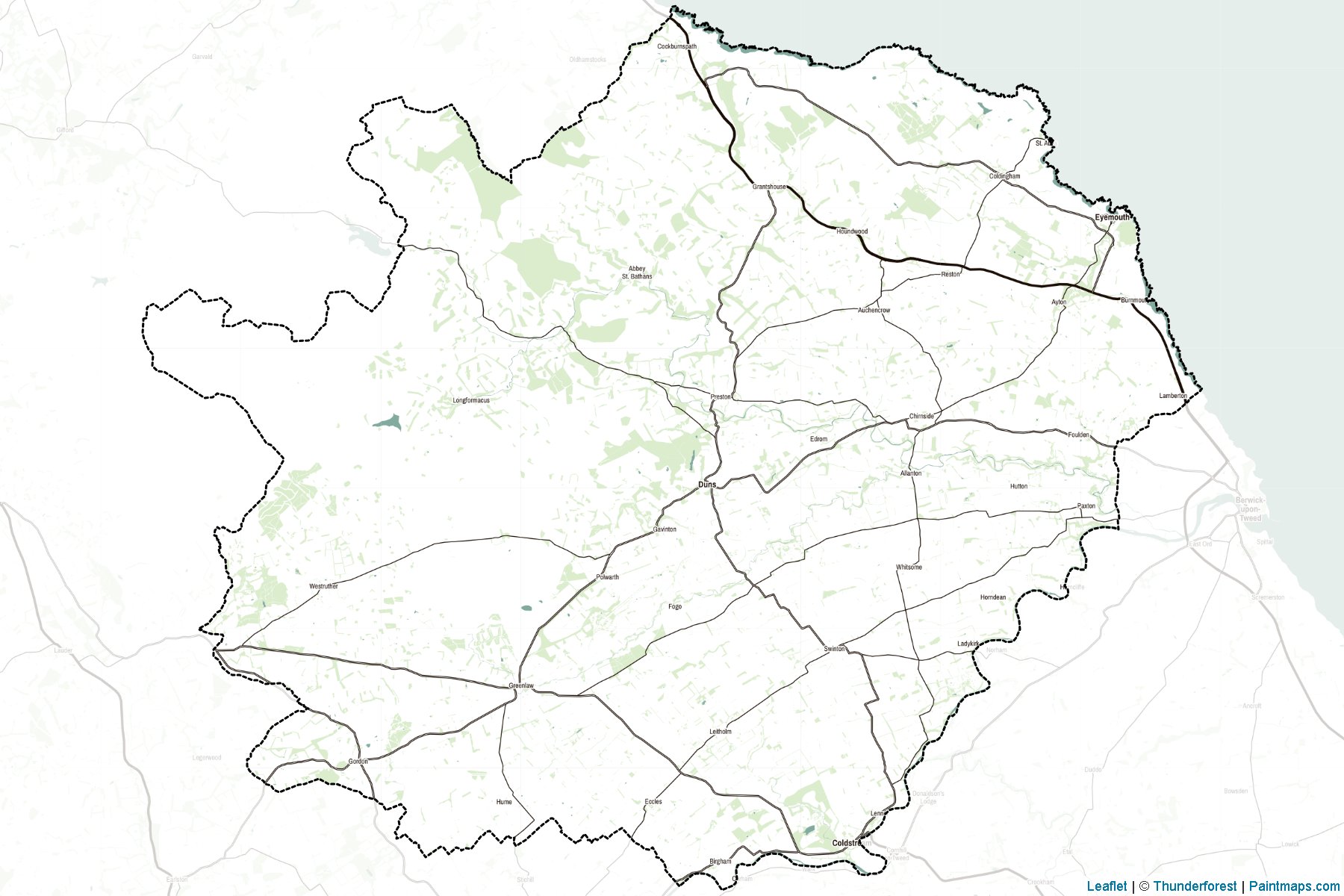 Berwickshire (İskoçya) Haritası Örnekleri-2