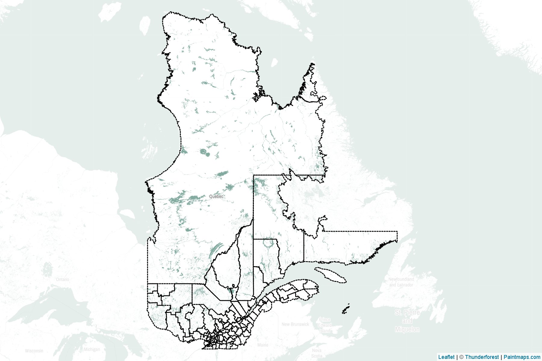 Québec (Kanada) Haritası Örnekleri-2