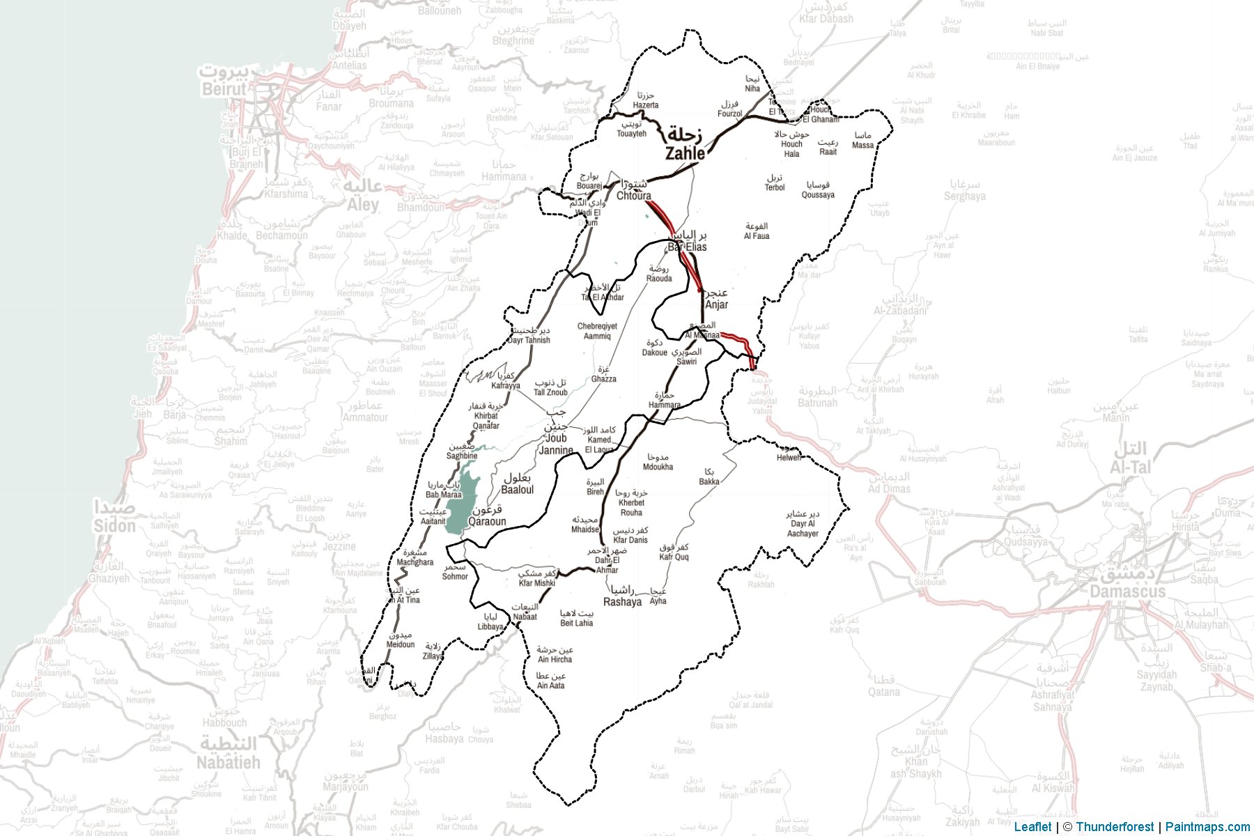 Beqaa (Lübnan) Haritası Örnekleri-2