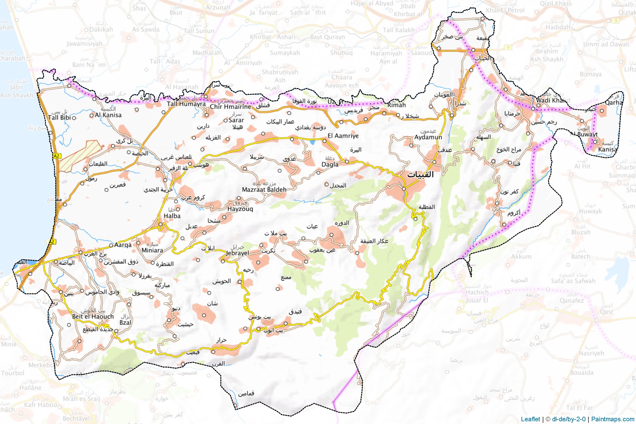 Akkar (Lübnan) Haritası Örnekleri-1