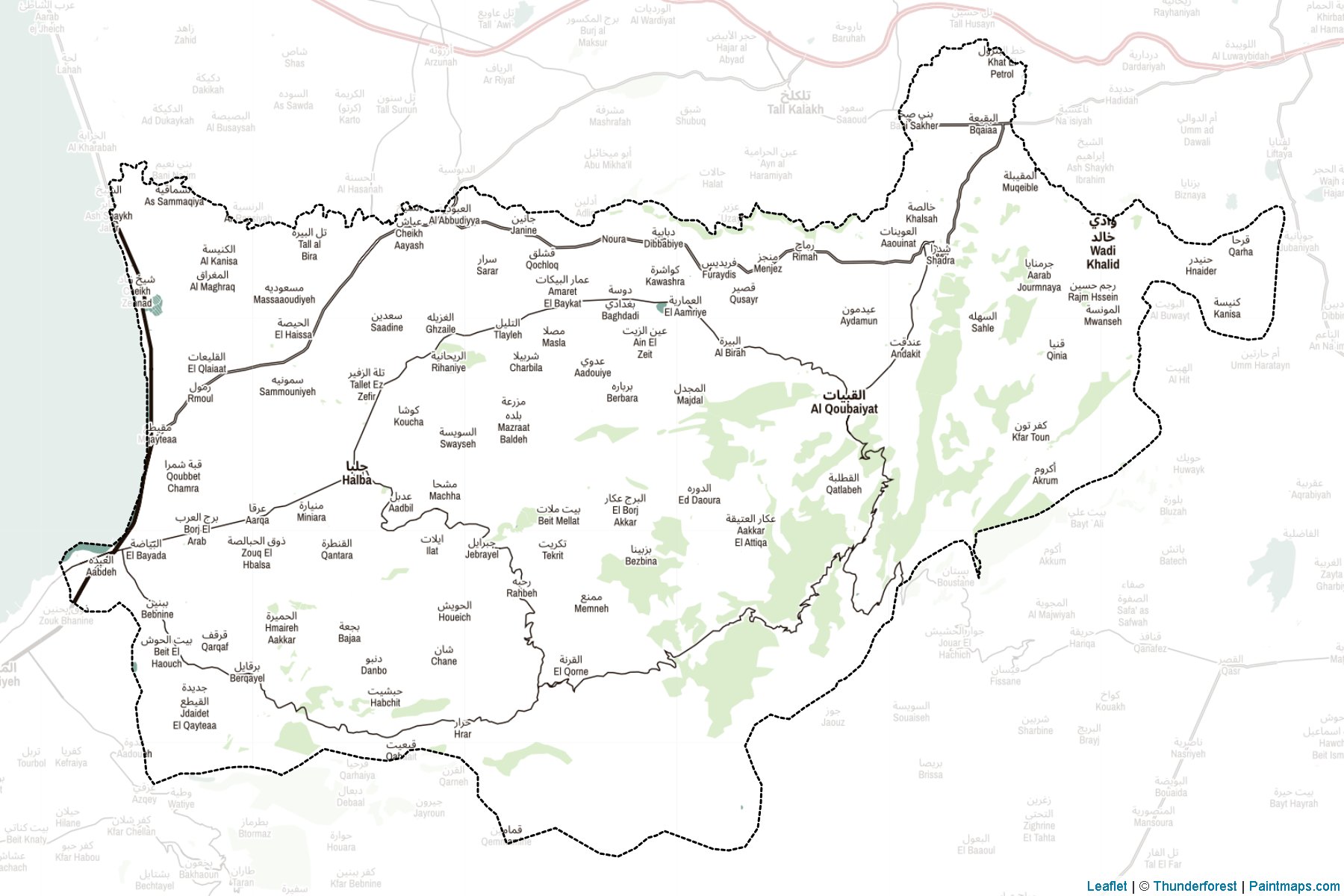 Akkar (Lübnan) Haritası Örnekleri-2