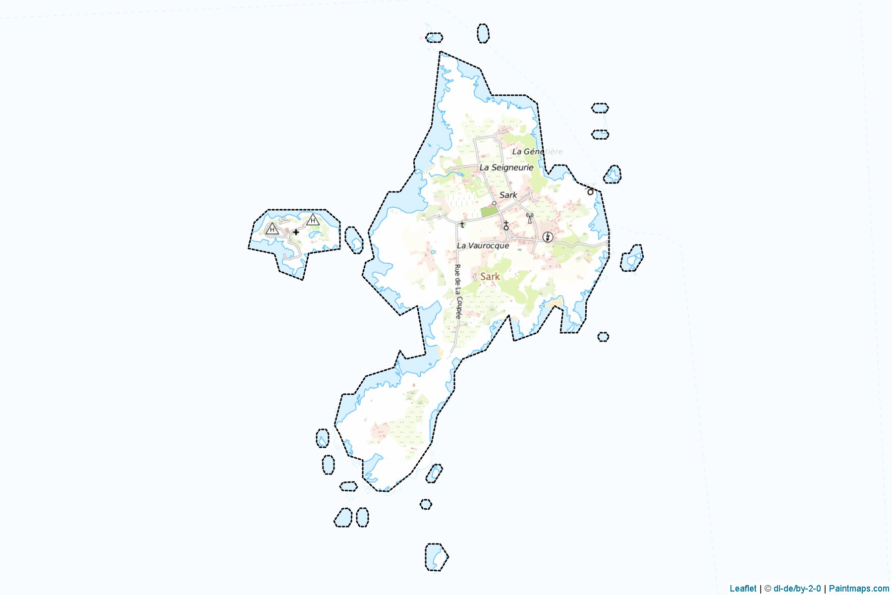 Sark (Guernsey) Map Cropping Samples-1