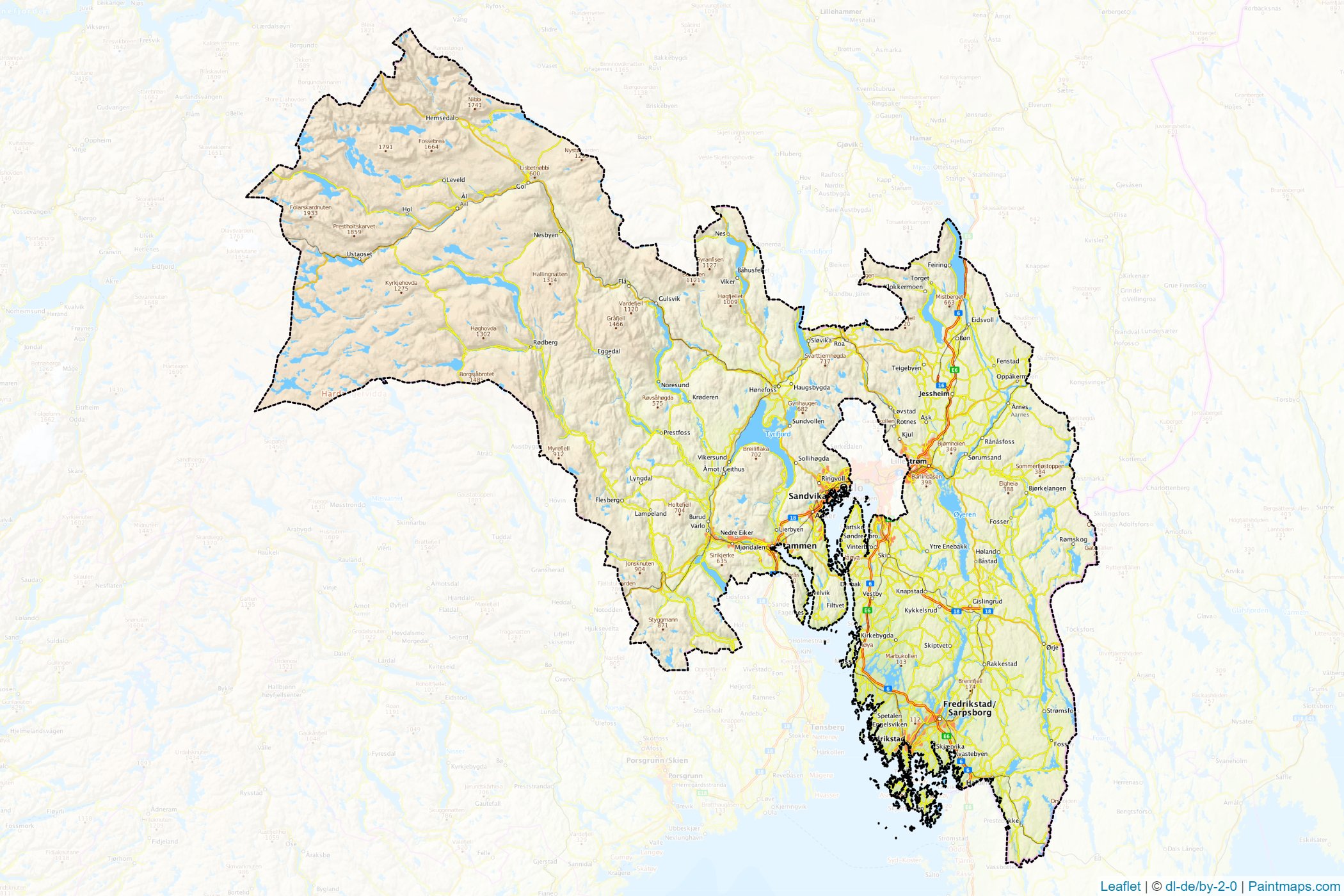 Viken (Norway) Map Cropping Samples-1