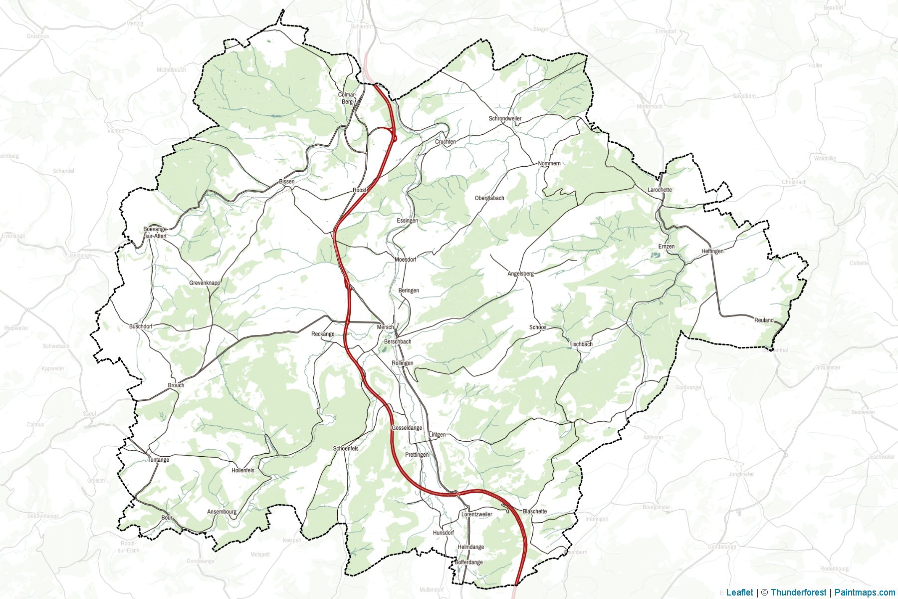 Mersch (Luxembourg) Map Cropping Samples-2