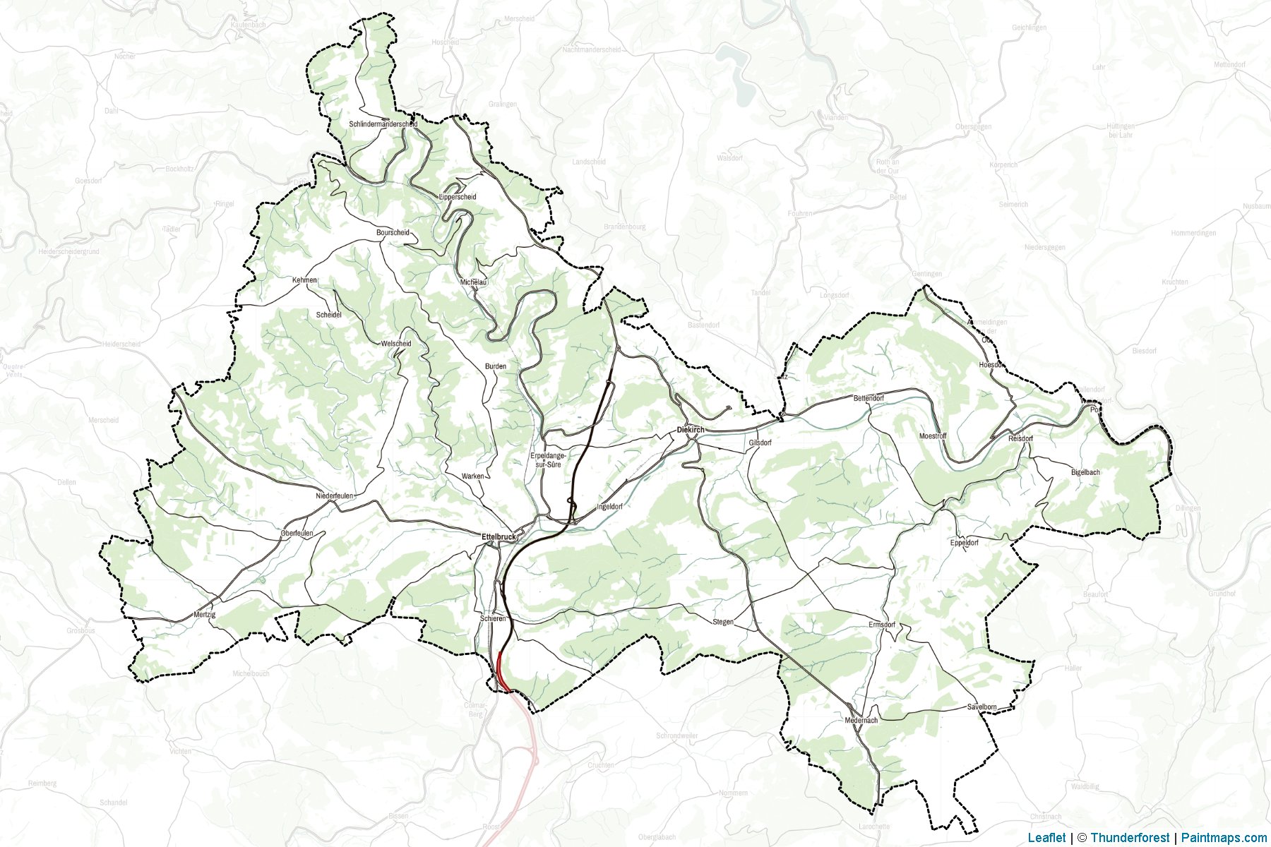 Diekirch (Lüksemburg) Haritası Örnekleri-2