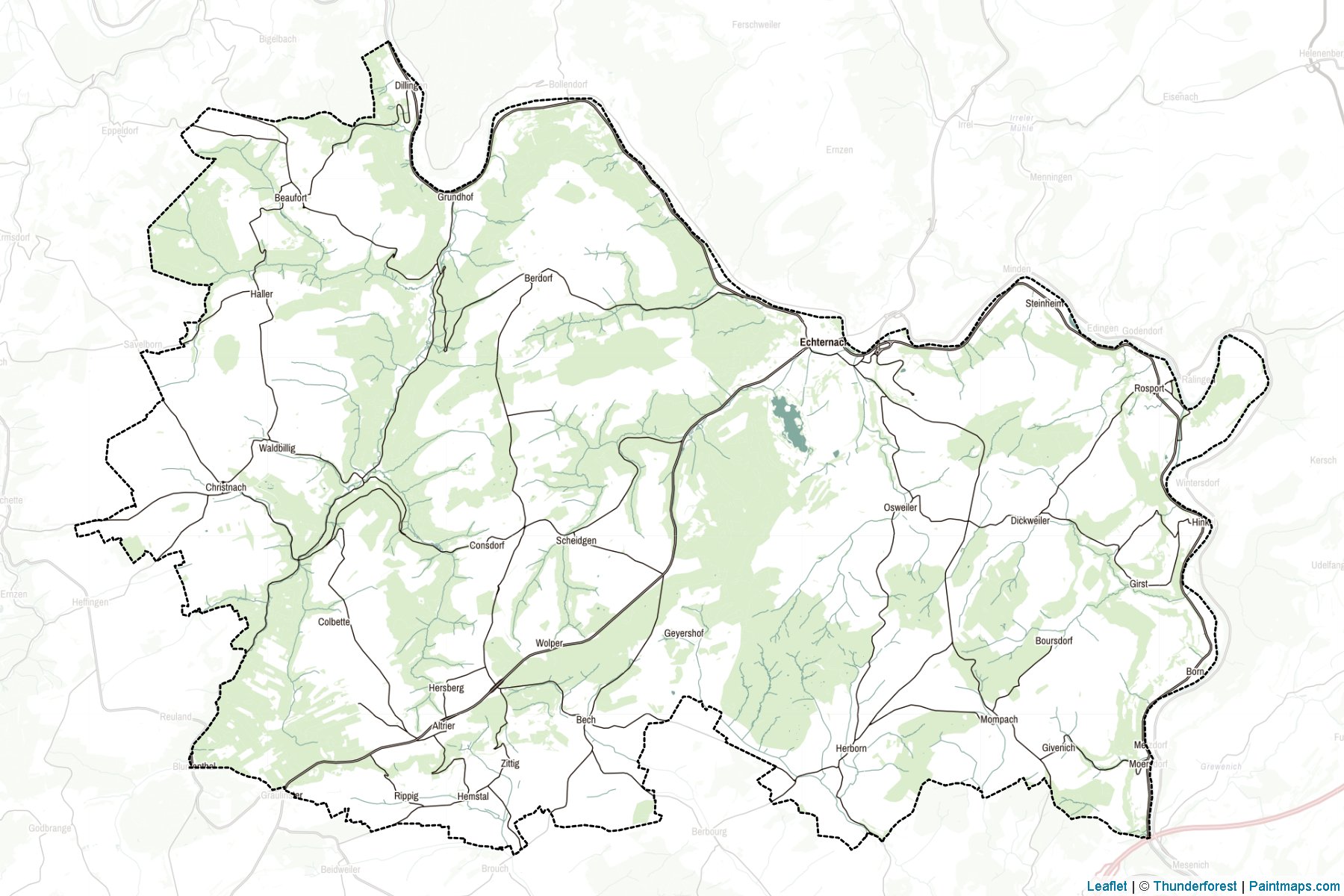 Echternach (Lüksemburg) Haritası Örnekleri-2