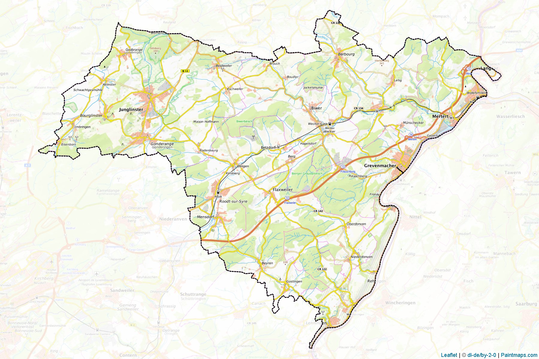 Grevenmacher (Lüksemburg) Haritası Örnekleri-1