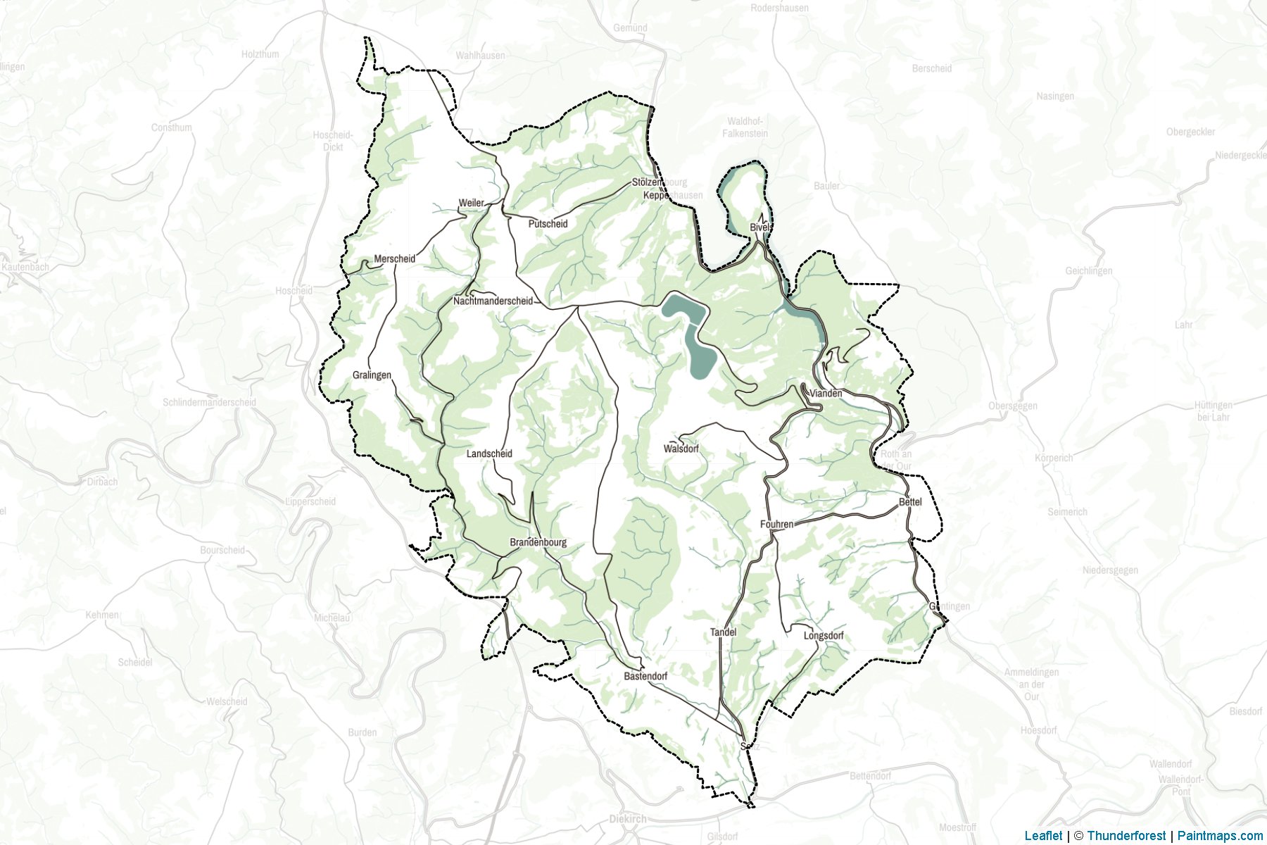 Muestras de recorte de mapas Vianden (Luxemburgo)-2