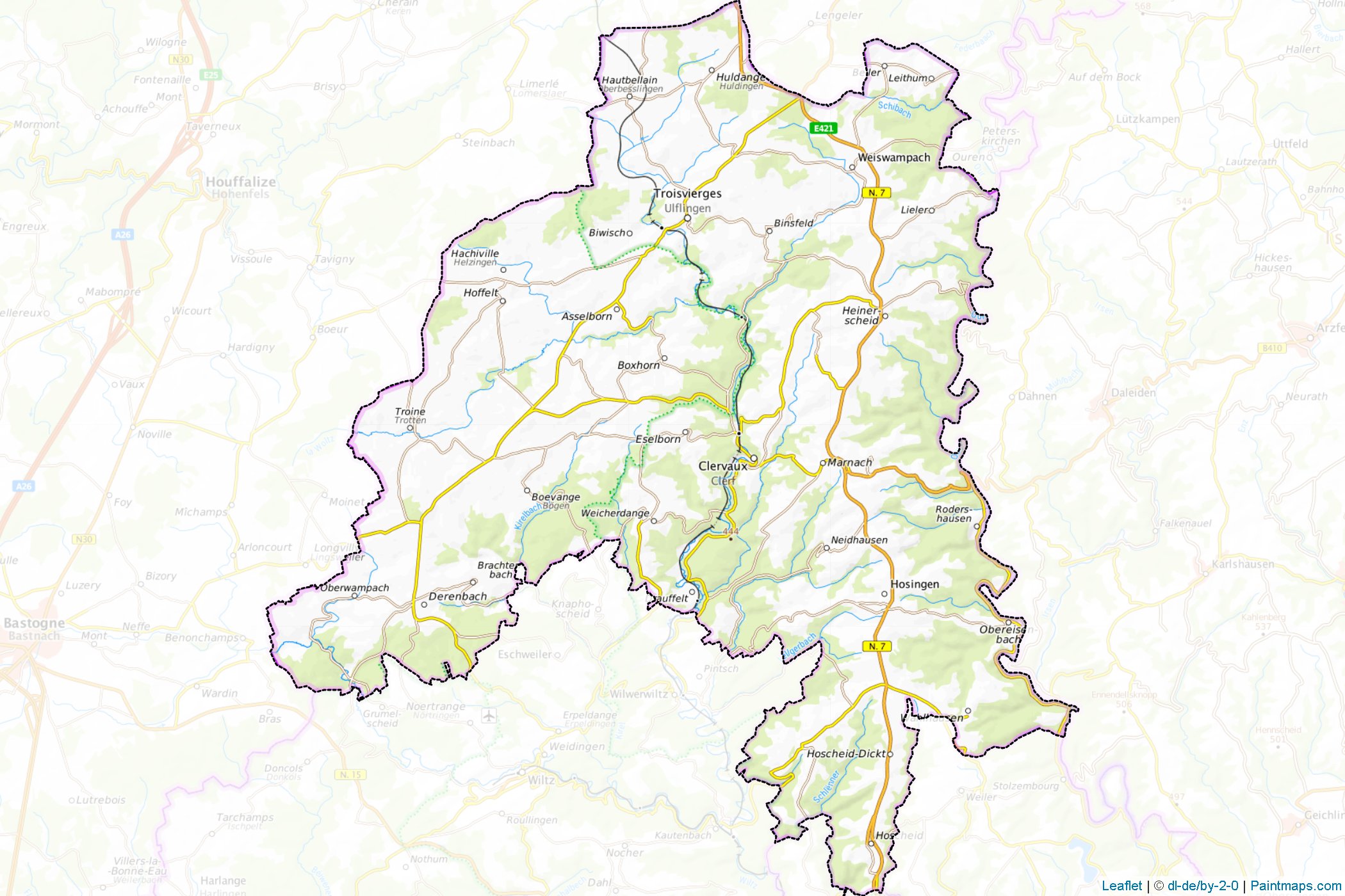 Clervaux (Luxembourg) Map Cropping Samples-1