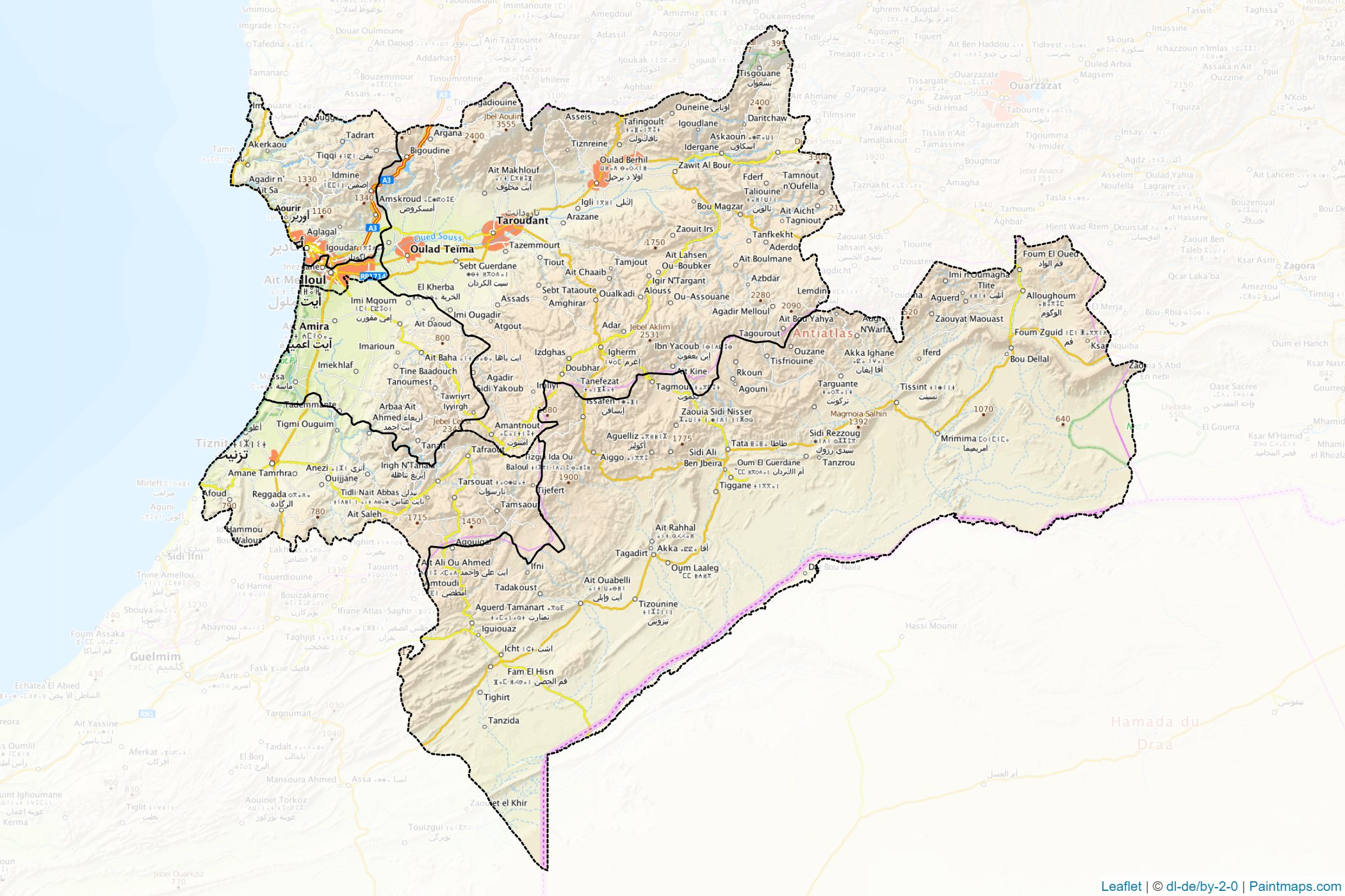 Sus-Massa (Fas) Haritası Örnekleri-1