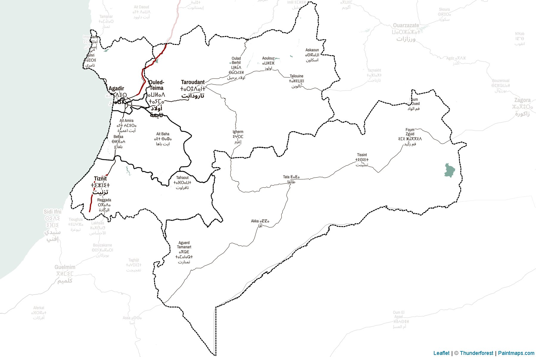 Muestras de recorte de mapas Souss-Massa (Marruecos)-2