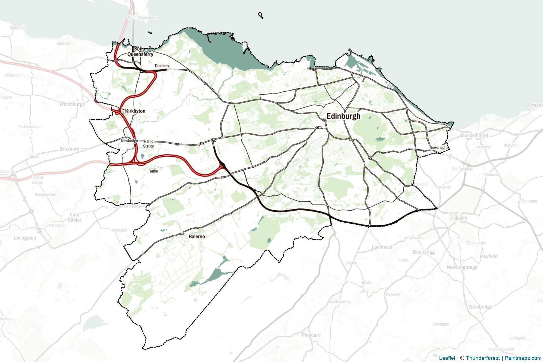 Muestras de recorte de mapas Edinburgh (Scotland)-2