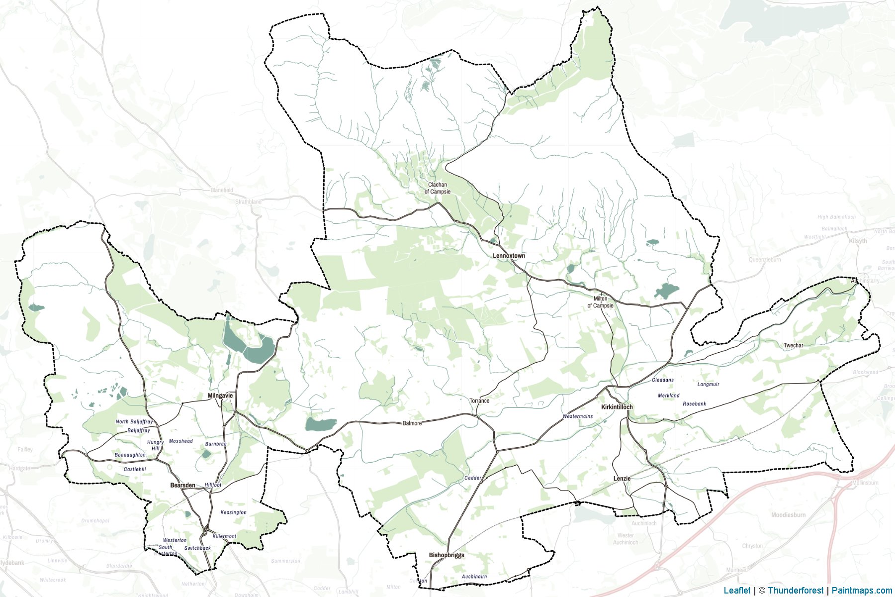 East Dunbartonshire (Scotland) Map Cropping Samples-2