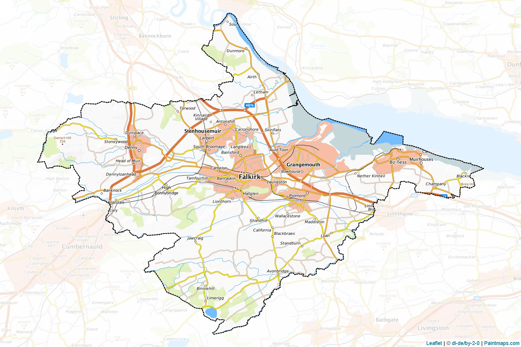 Falkirk (Scotland) Map Cropping Samples-1