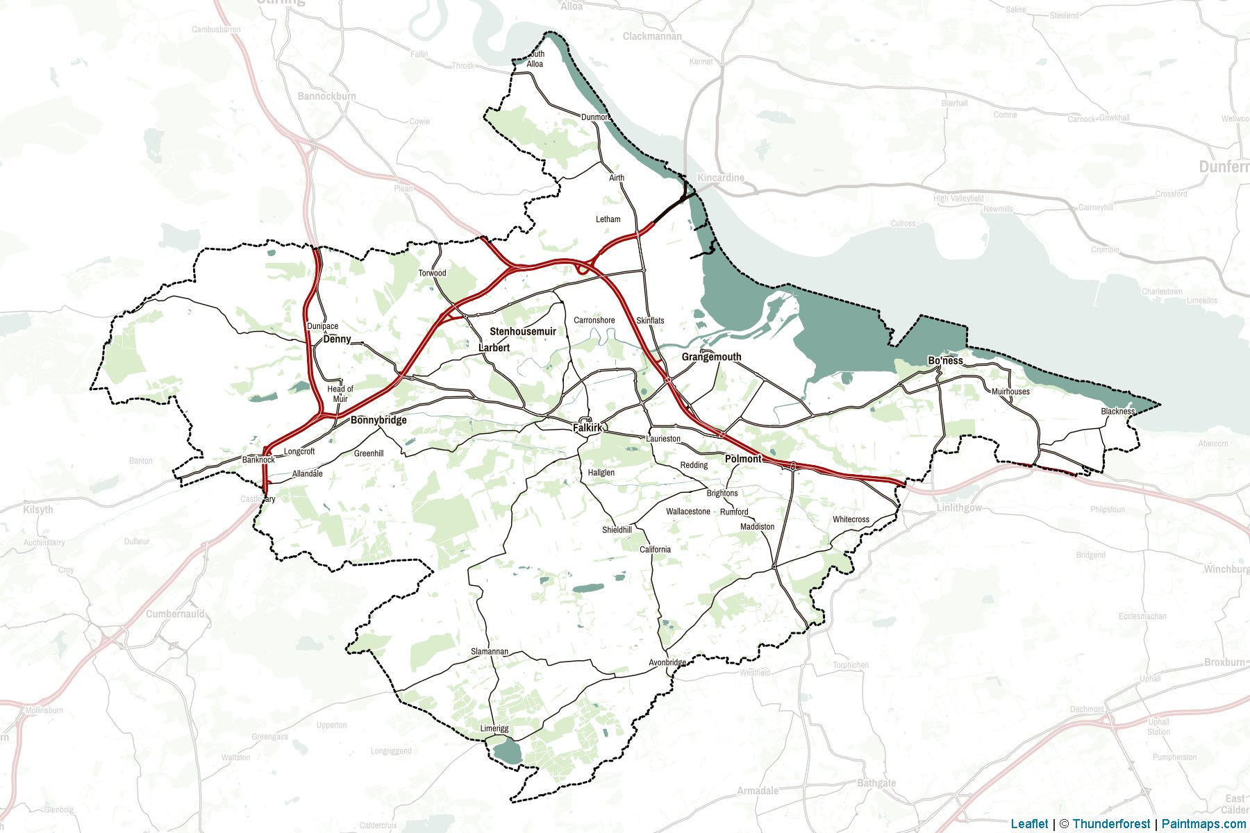 Falkirk (Scotland) Map Cropping Samples-2