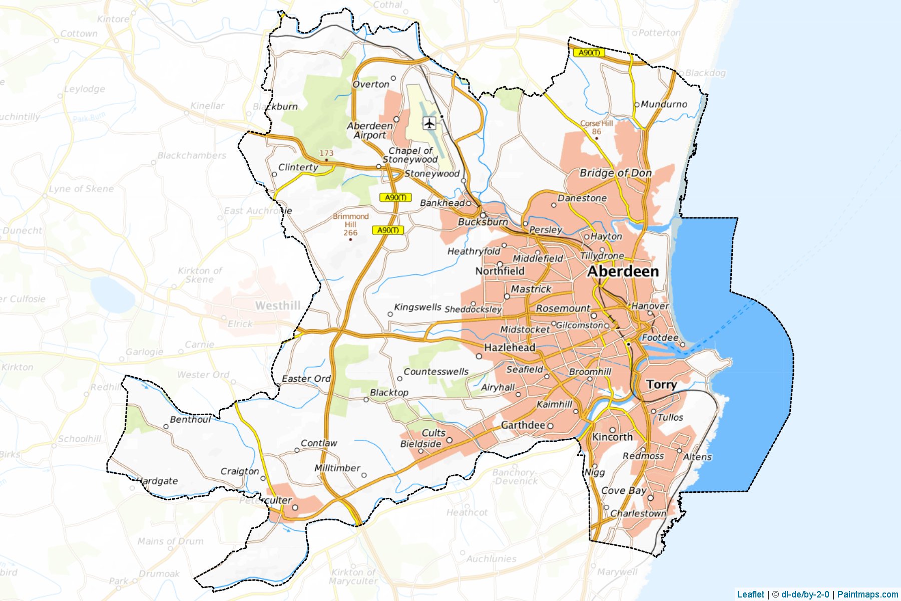 Aberdeen City (İskoçya) Haritası Örnekleri-1