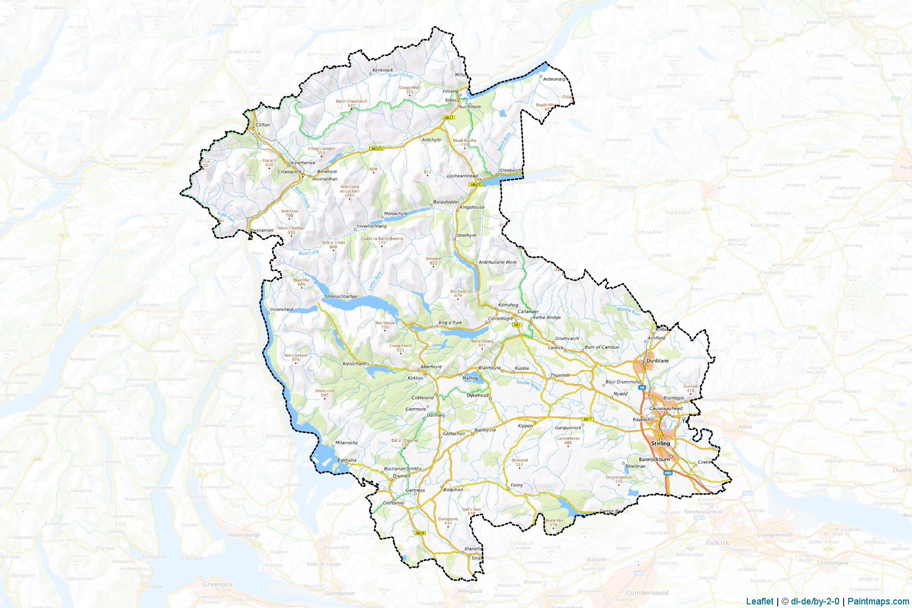 Stirling (İskoçya) Haritası Örnekleri-1