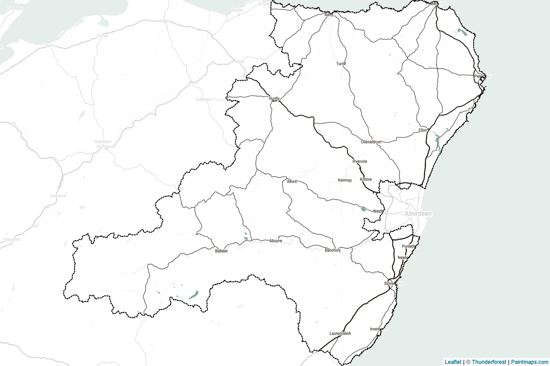 Aberdeenshire (İskoçya) Haritası Örnekleri-2