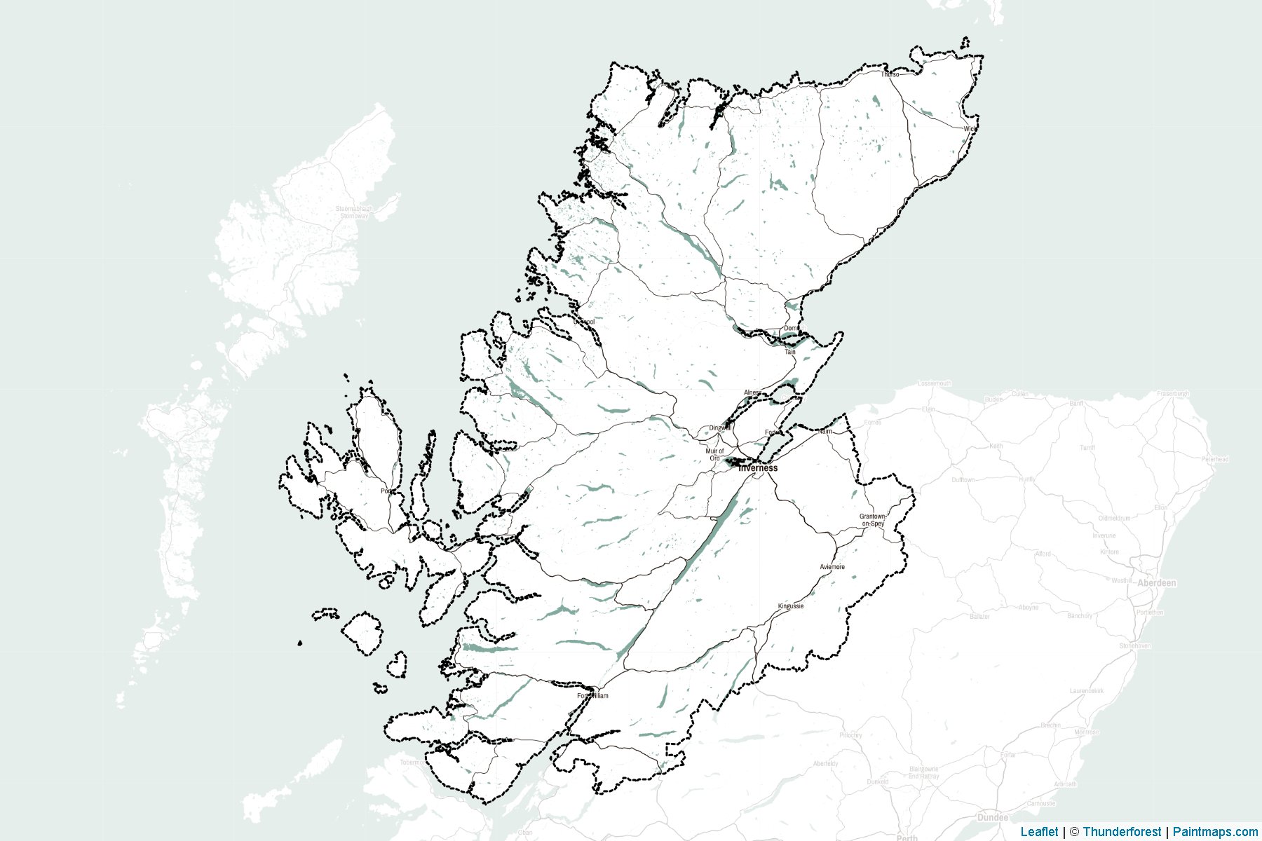 Muestras de recorte de mapas Highland (Scotland)-2