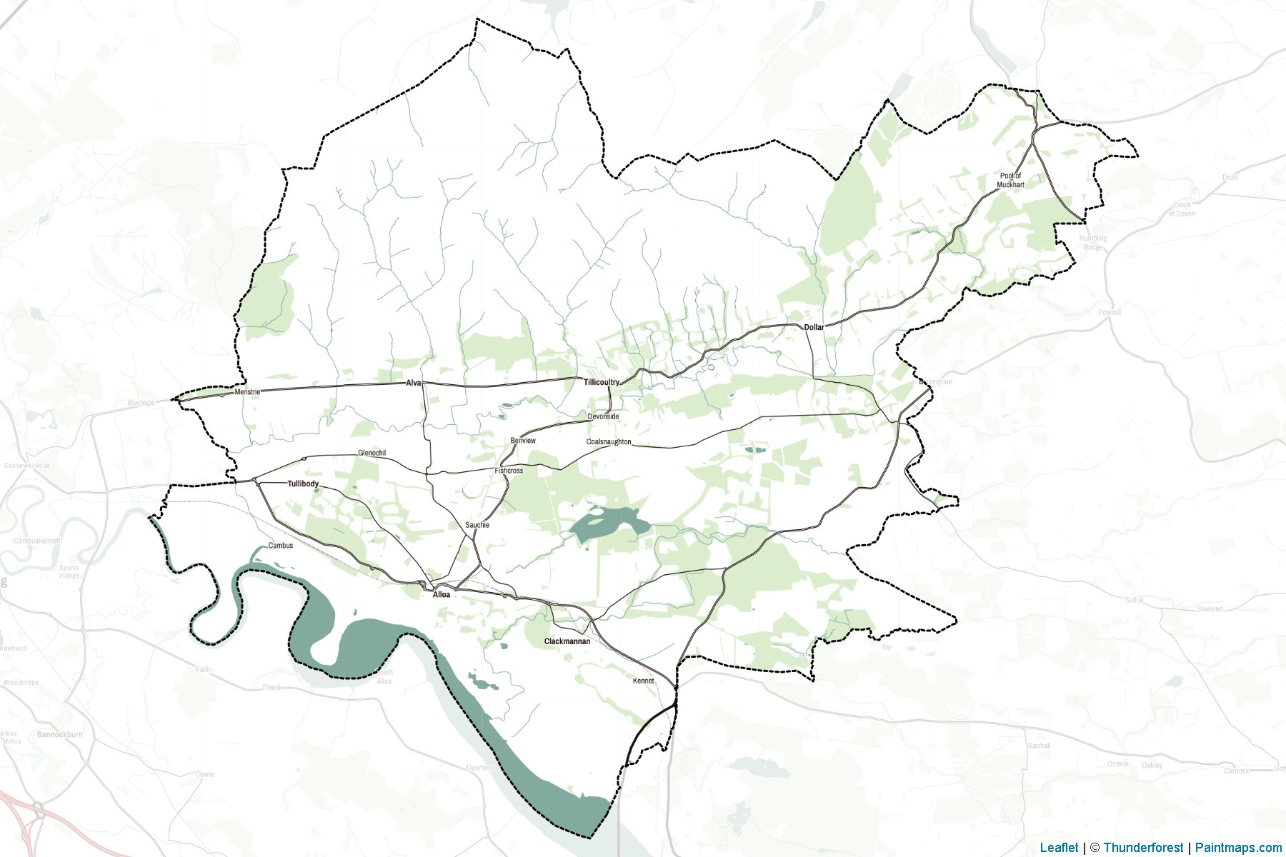 Clackmannanshire (Scotland) Map Cropping Samples-2