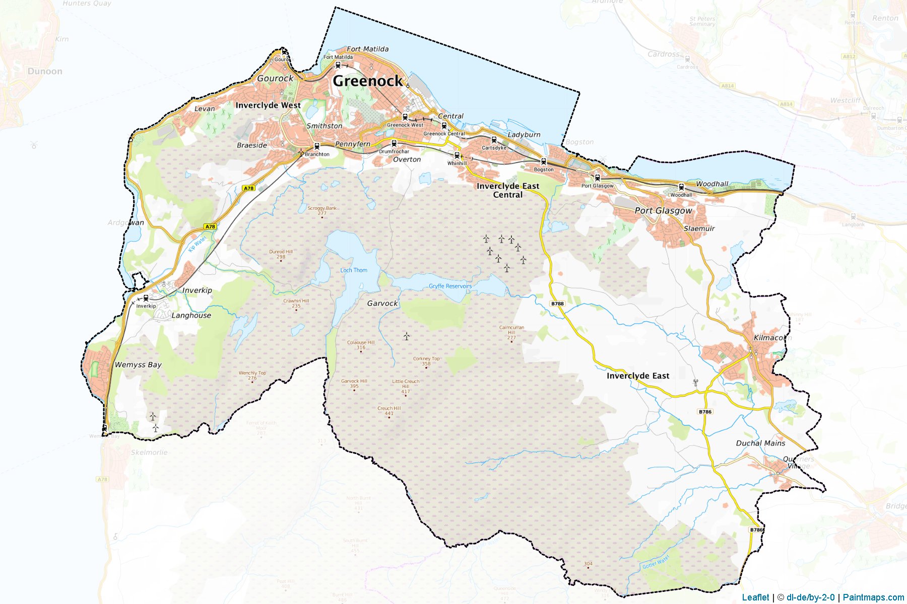 Inverclyde (Scotland) Map Cropping Samples-1