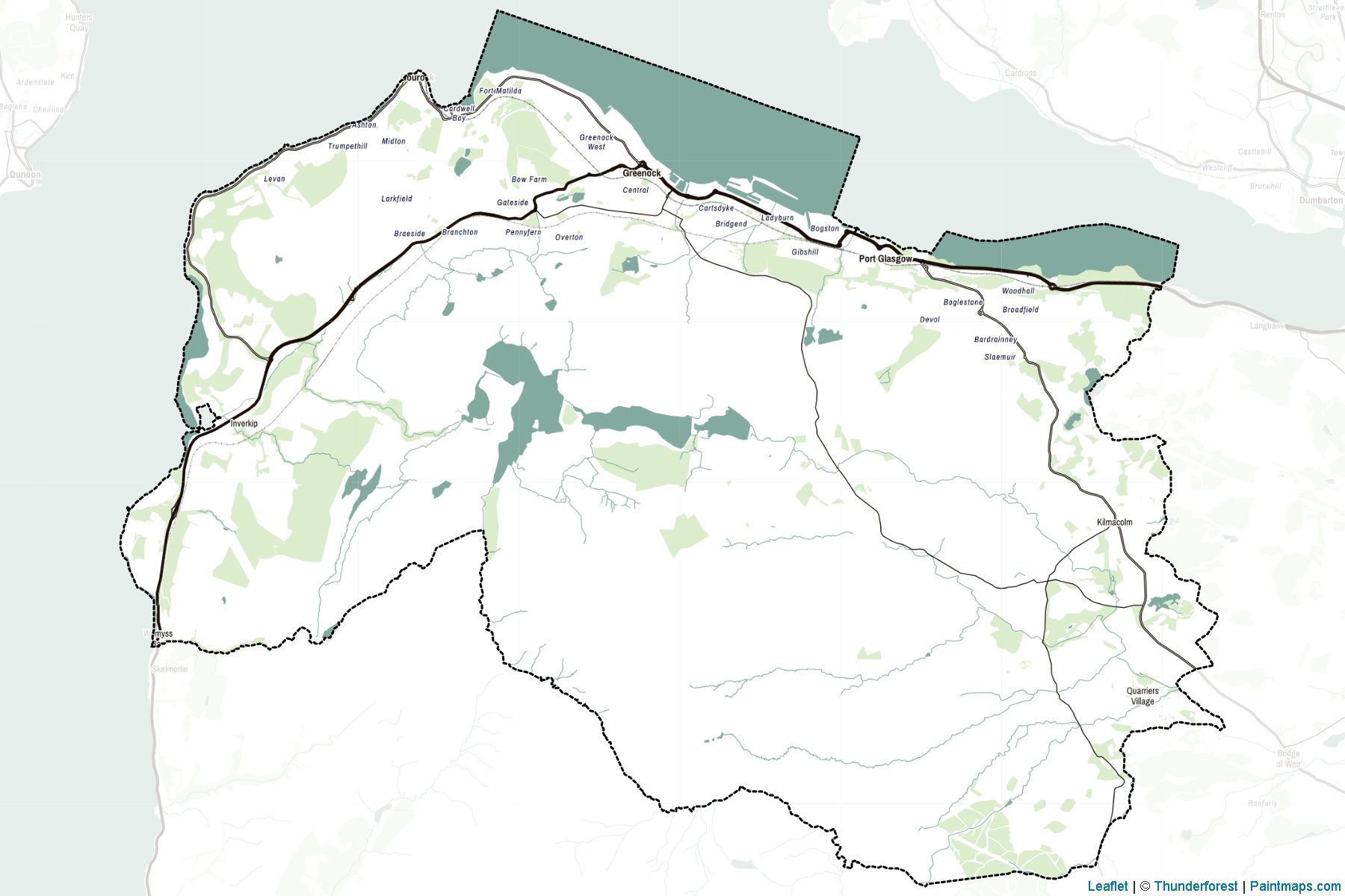 Inverclyde (Scotland) Map Cropping Samples-2