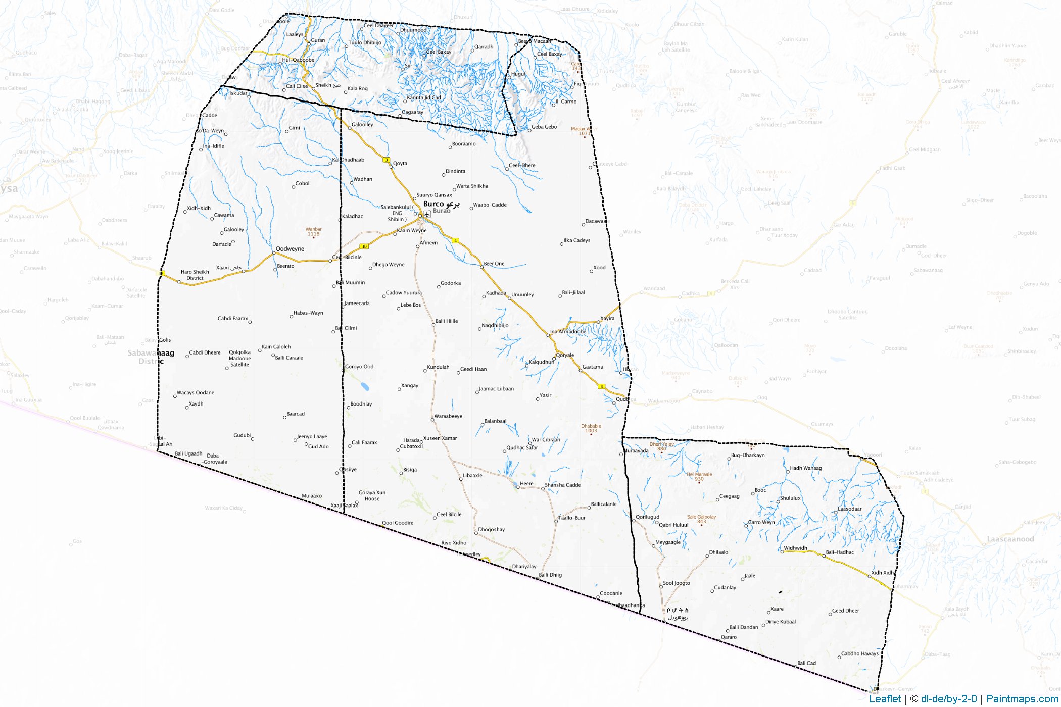 Togdheer (Somalia) Map Cropping Samples-1