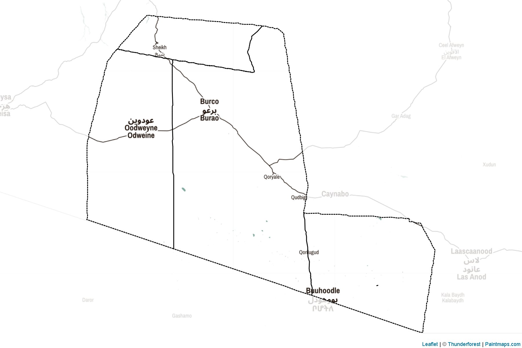 Togdheer (Somalia) Map Cropping Samples-2