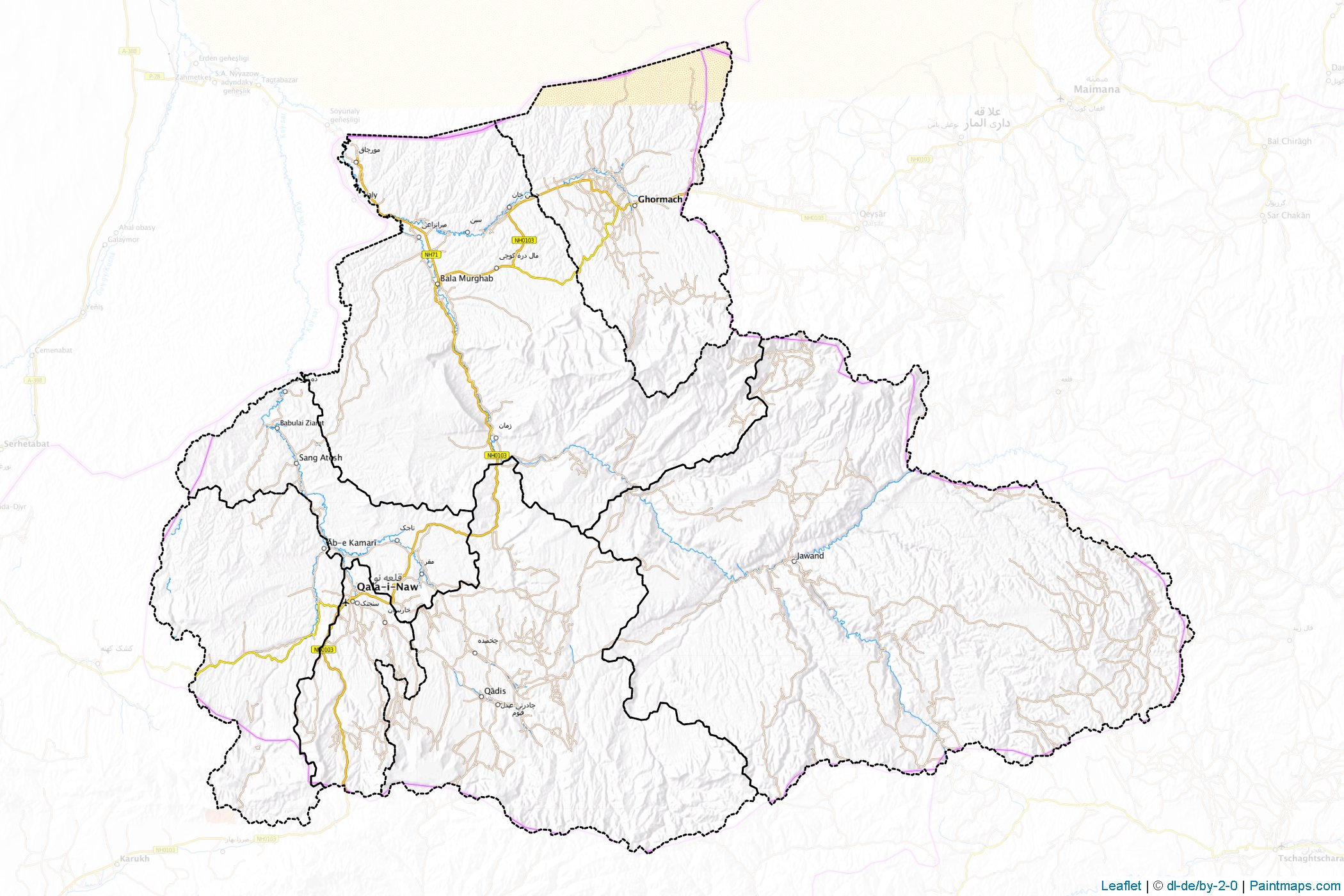 Badghis (Afghanistan) Map Cropping Samples-1