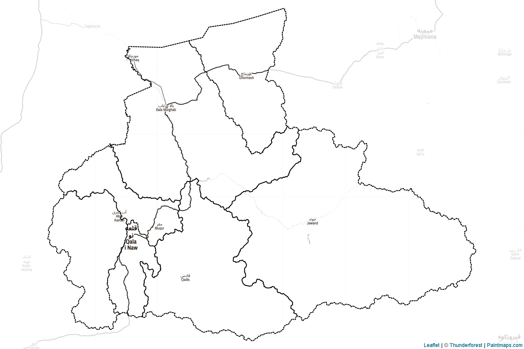 Badghis (Afghanistan) Map Cropping Samples-2