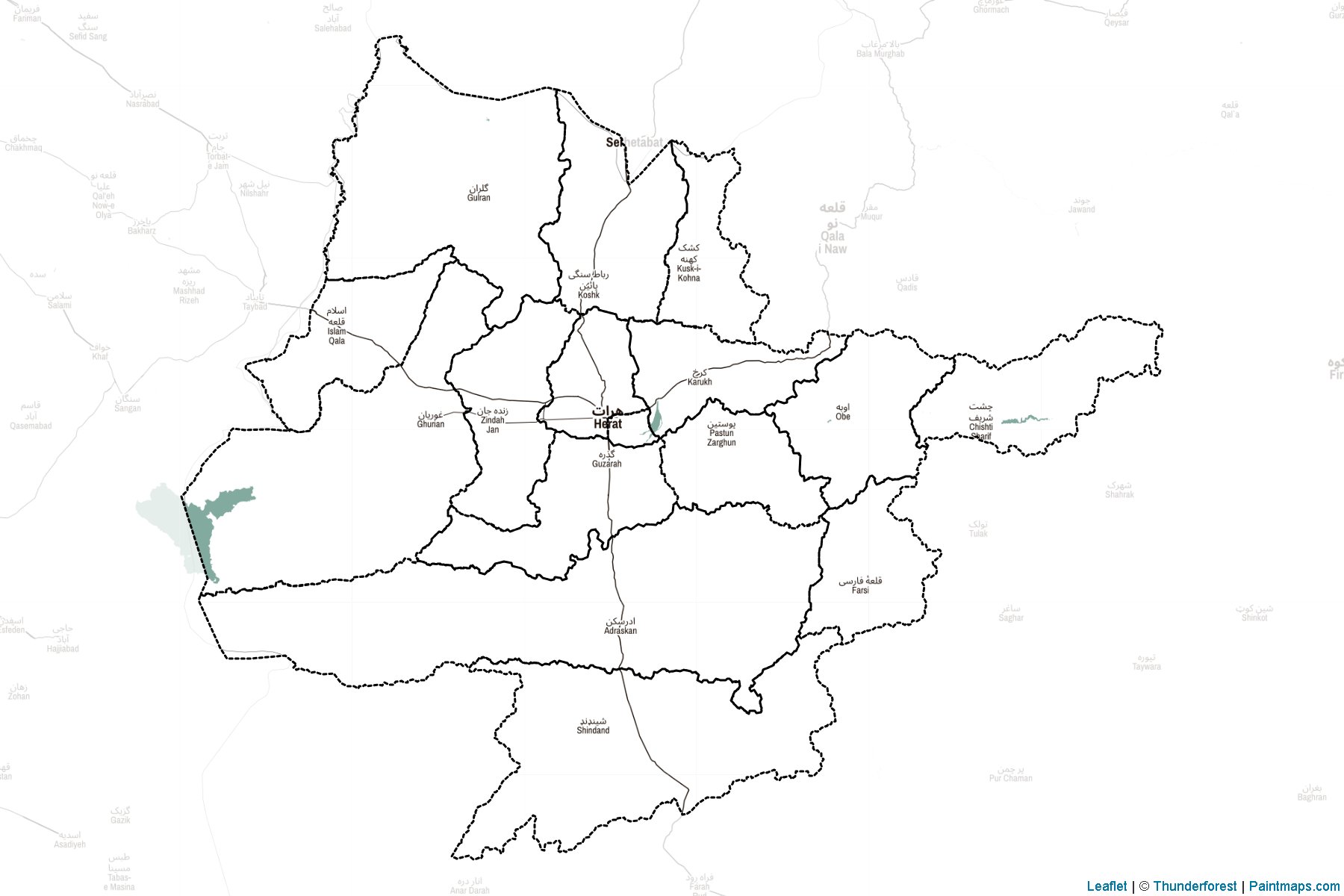 Herat Vilayeti (Afganistan) Haritası Örnekleri-2