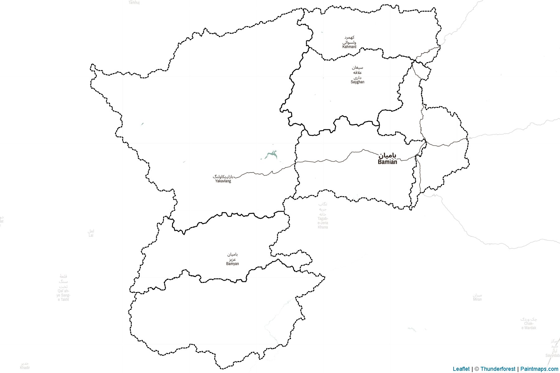 Bamian (Afghanistan) Map Cropping Samples-2