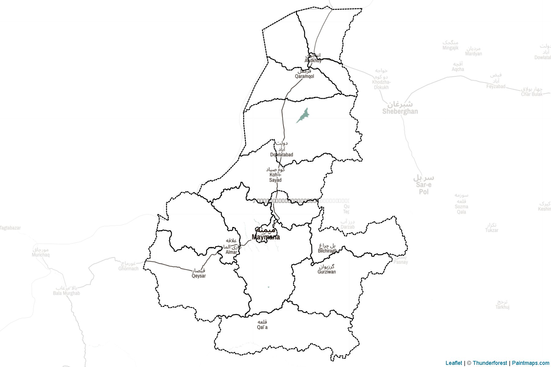 Faryab (Afghanistan) Map Cropping Samples-2