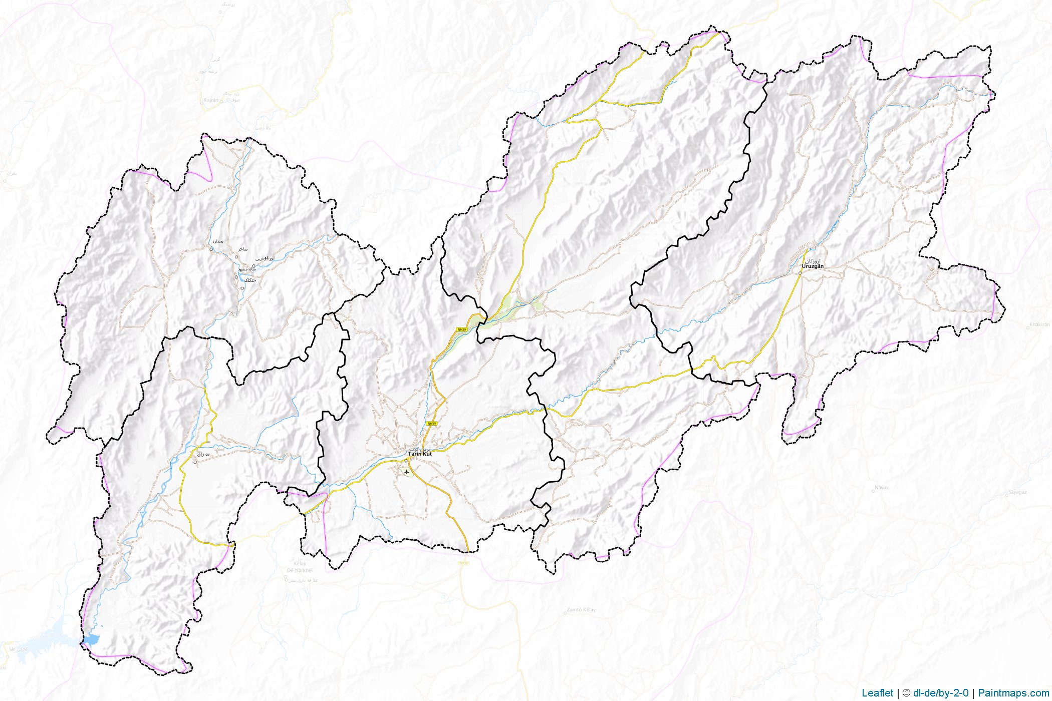 Oruzgan (Afghanistan) Map Cropping Samples-1