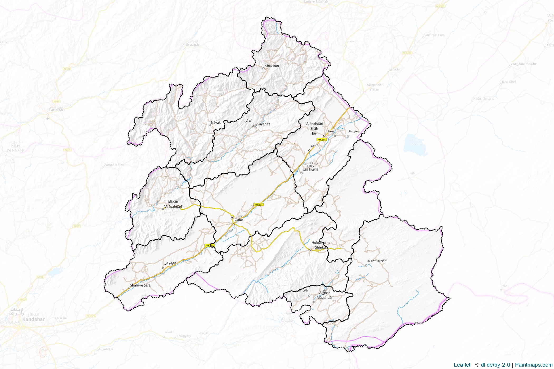 Zabol (Afghanistan) Map Cropping Samples-1