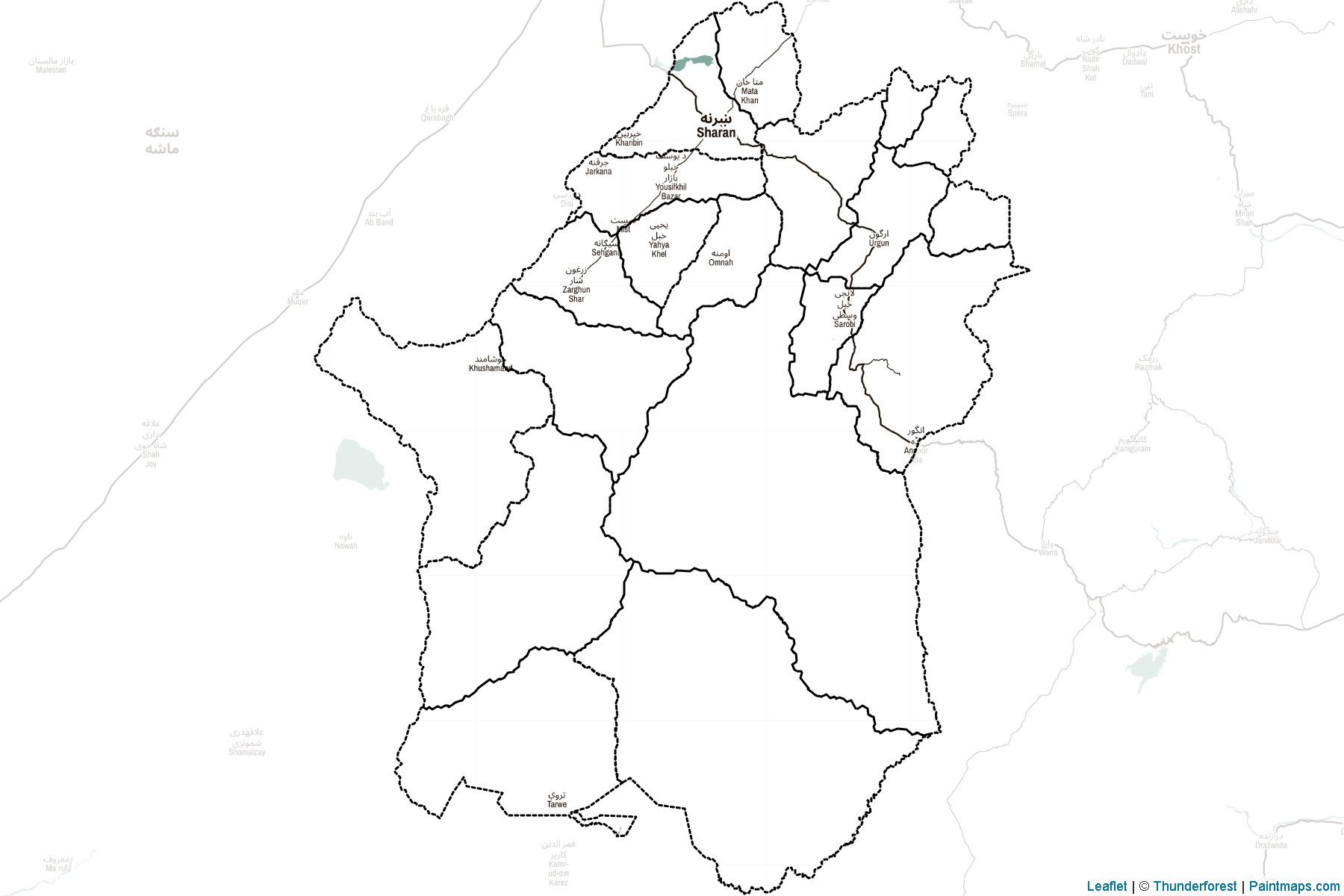 Paktika Vilayeti (Afganistan) Haritası Örnekleri-2