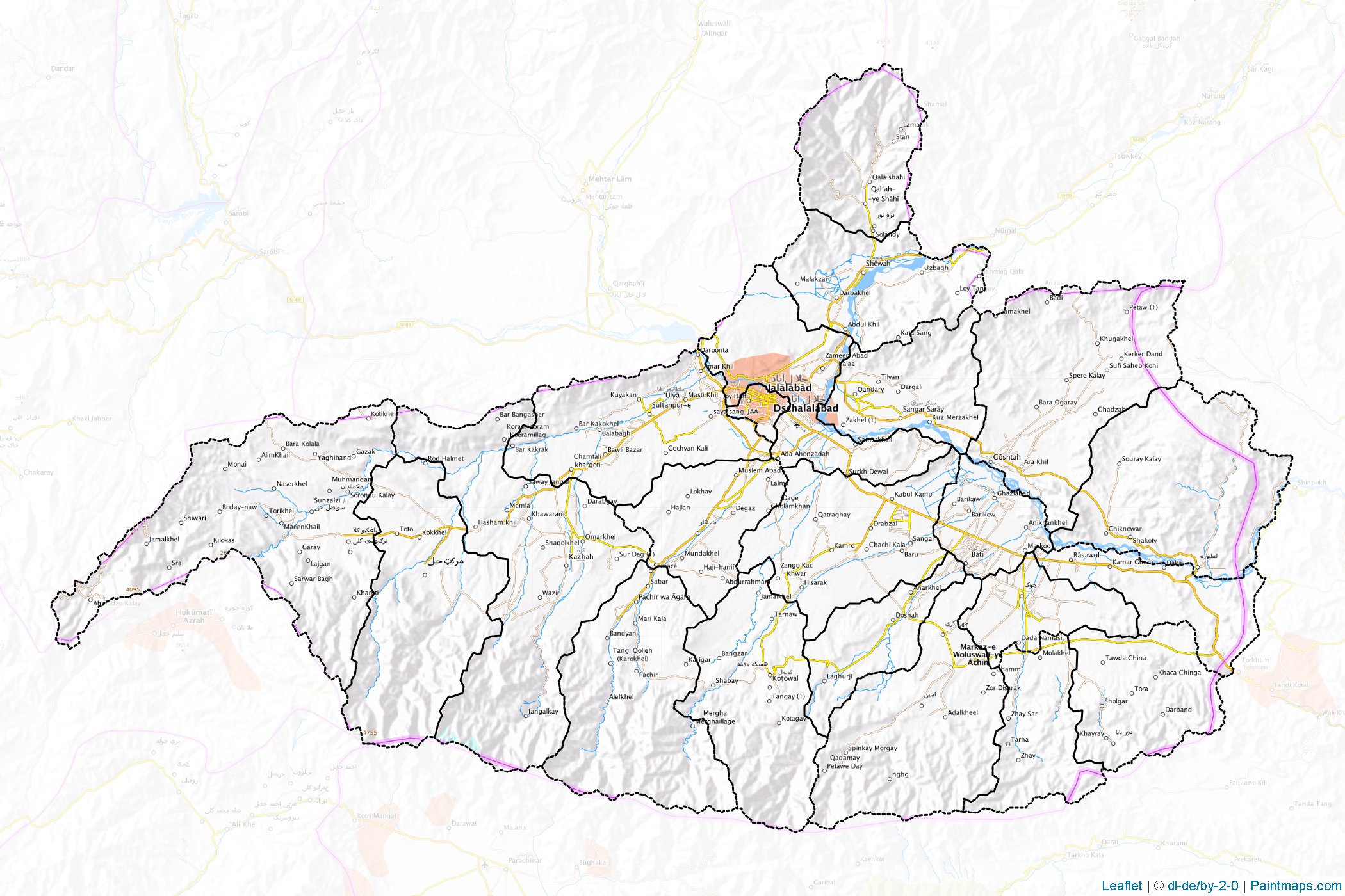 Nangarhar (Afghanistan) Map Cropping Samples-1