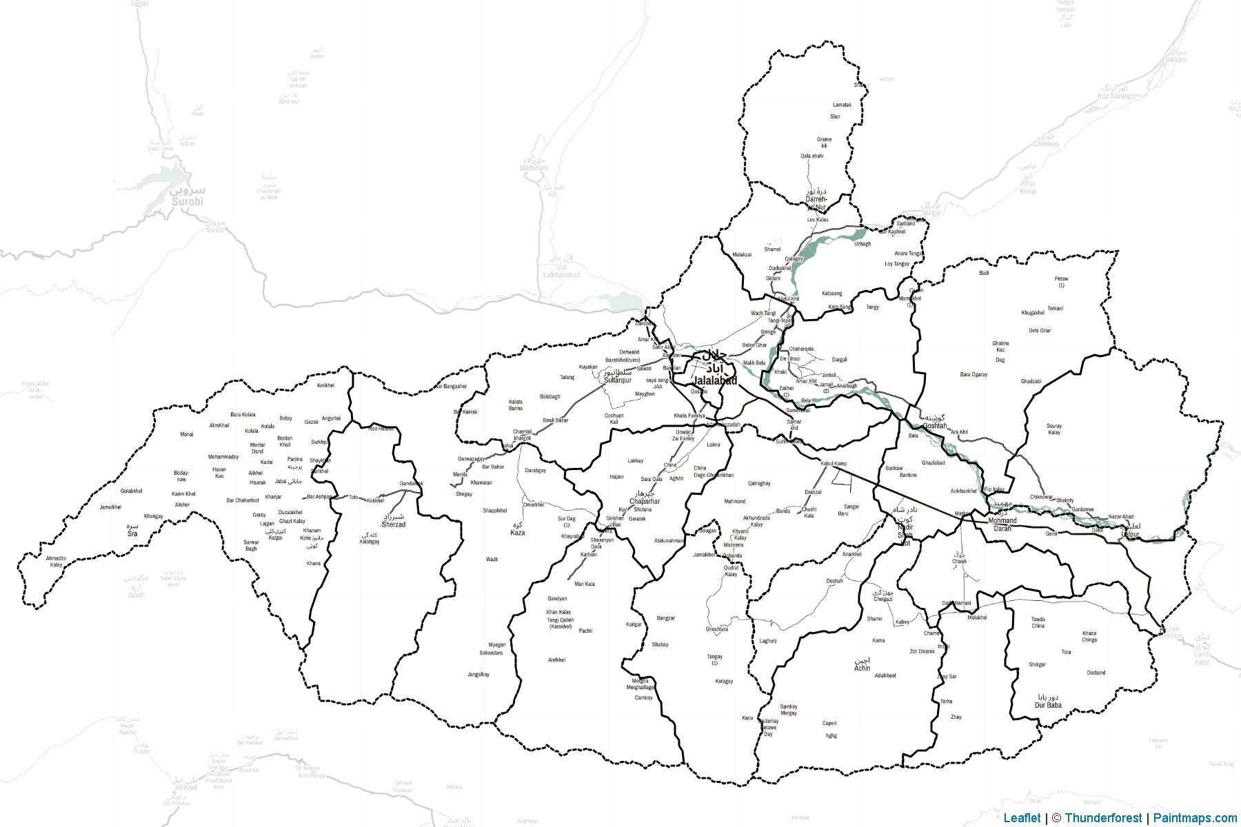 Nangarhar (Afghanistan) Map Cropping Samples-2