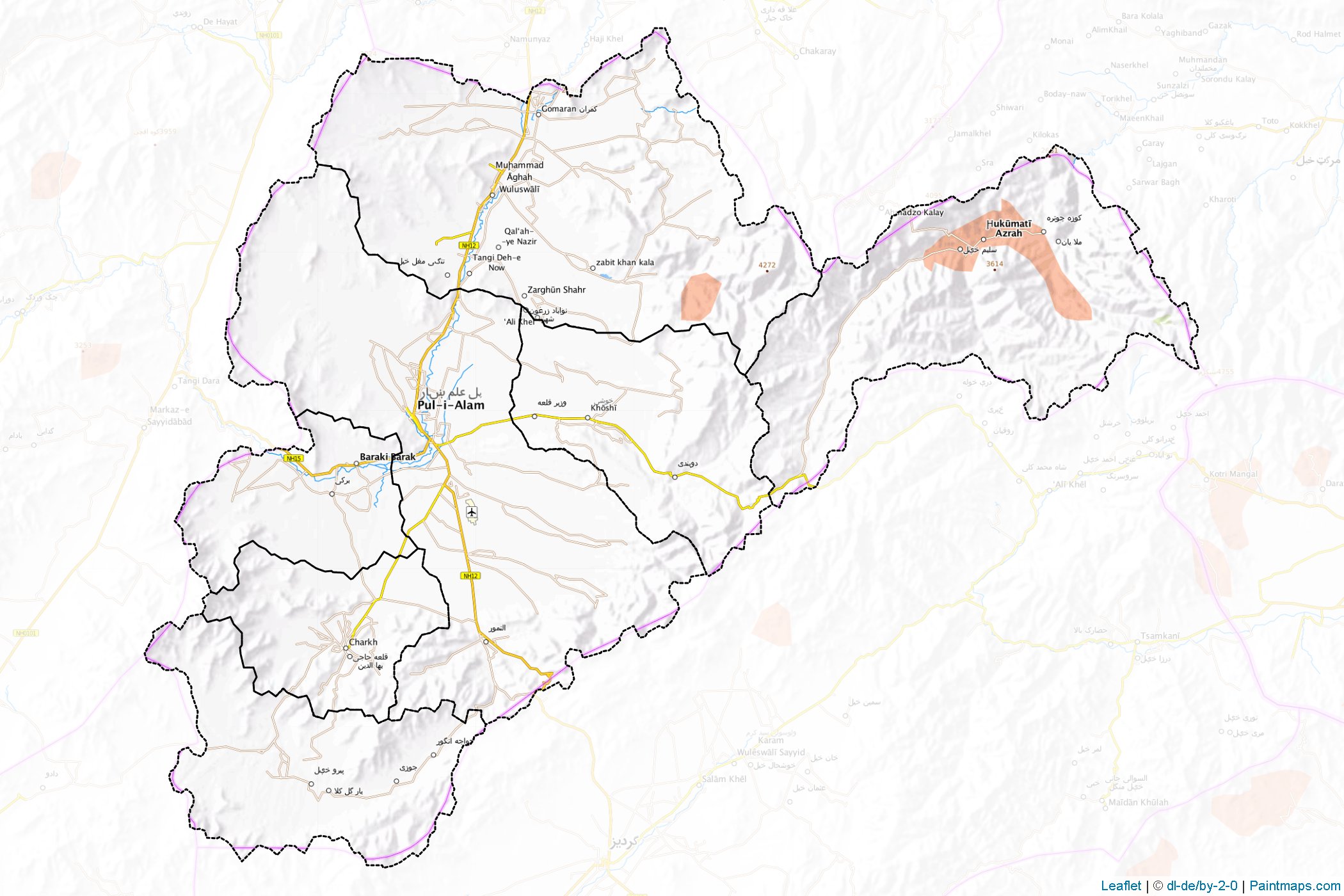 Lowgar (Afghanistan) Map Cropping Samples-1